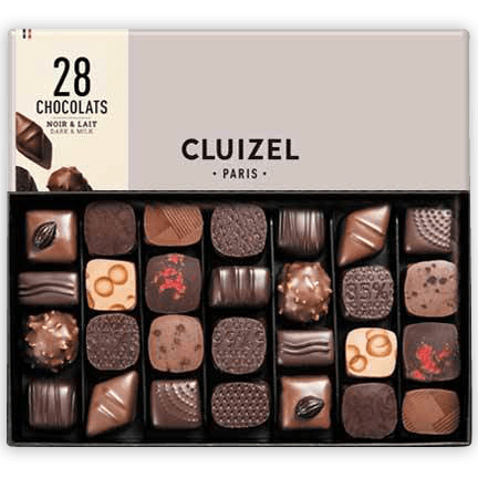 Michel Cluizel 28-Piece Premium Chocolate Gift Box - Assorted Gourmet Bonbons for Holidays, Birthdays & Corporate Gifting