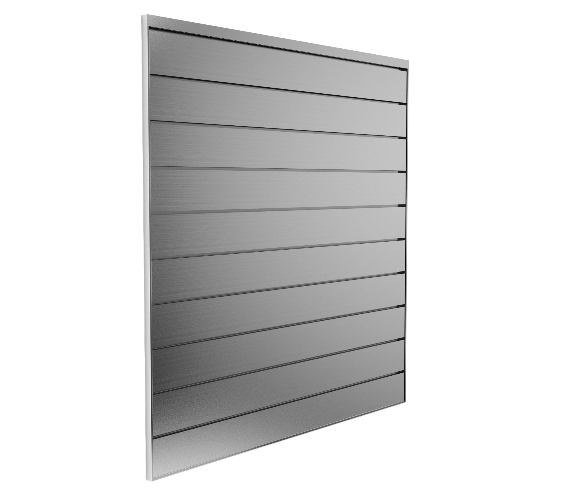 4 ft. x 4 ft. Aluminum Slatwall Panel - Durable Retail Display Shelving for Stores & Garages - Perfect for Organizing Tools, Merchandise & Accessories