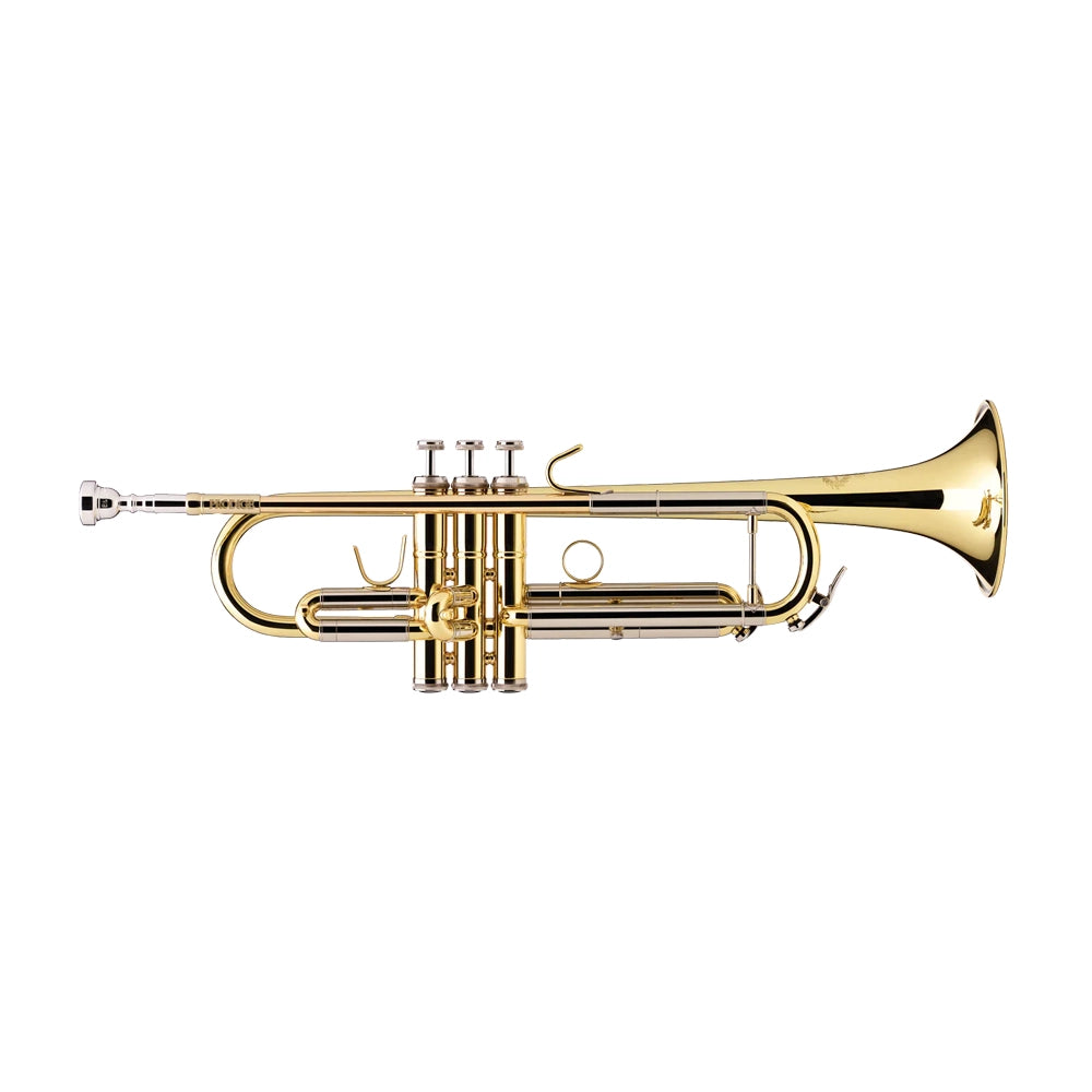 B&S Prodige Trumpet with Reverse Leadpipe in Lacquer Finish - Perfect for Jazz, Classical & Marching Band Performances