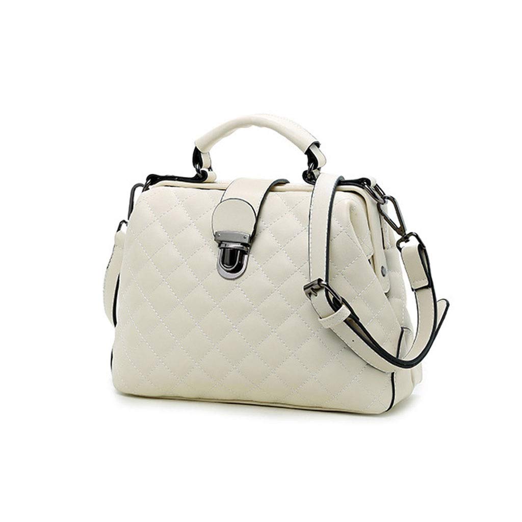 Stylish Black & White Vintage Leather Handbag for Women - Laptop Tote Briefcase Shoulder Work Purse (D Color) | Perfect for Office, Business Meetings & Daily Commute