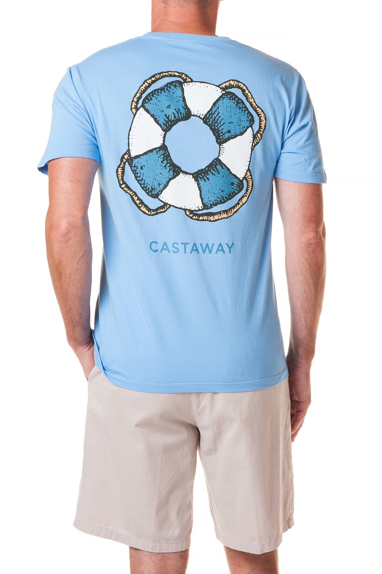 Azure Castaway Beach Tee - Lightweight & Comfortable Men's T-Shirt for Summer Vacation, Beach Outings & Casual Wear