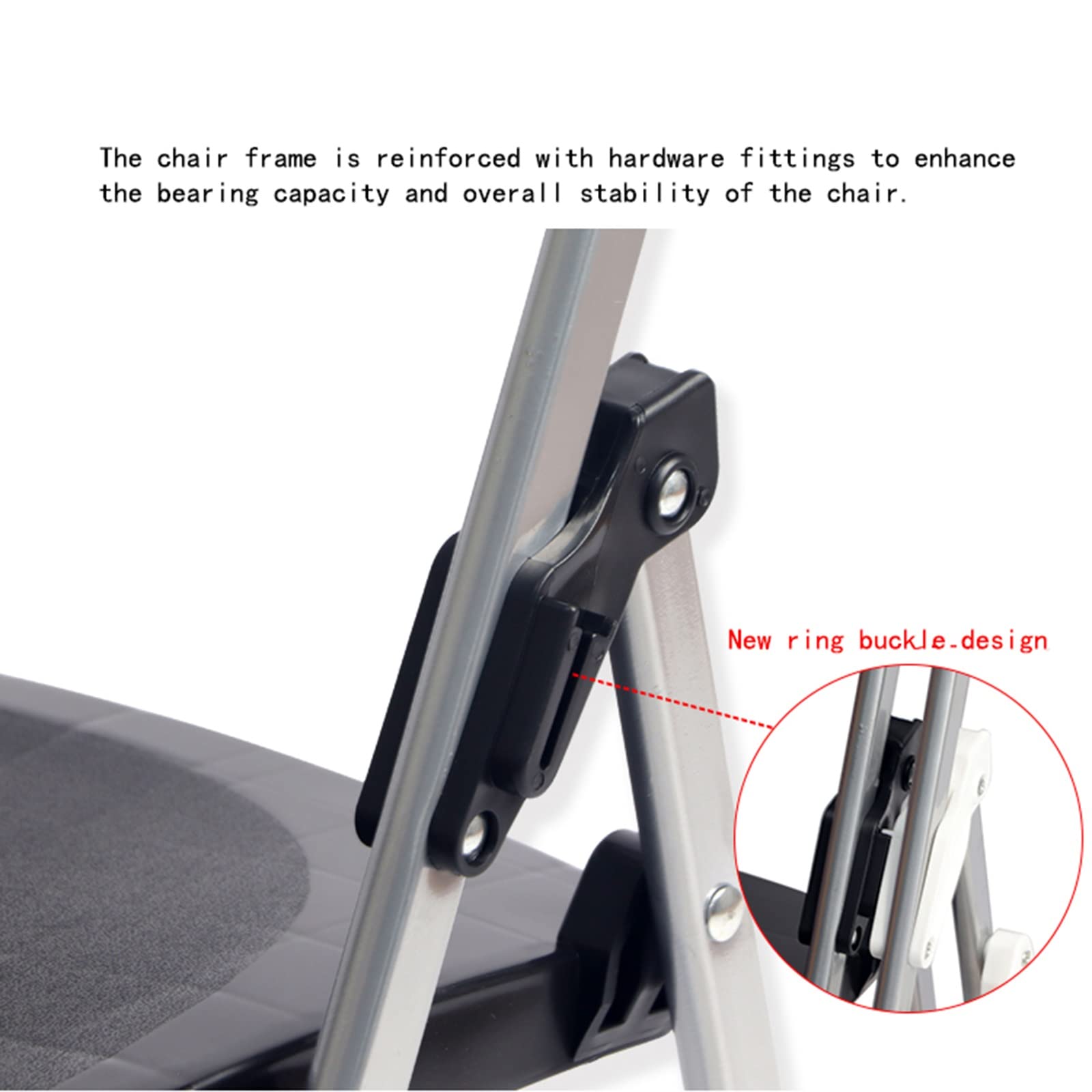 Plastic Folding Chair with Writing Board - Lightweight Training, Office & Conference Chair - Portable Black Folding Table Chair Set for School, Events & Home Use