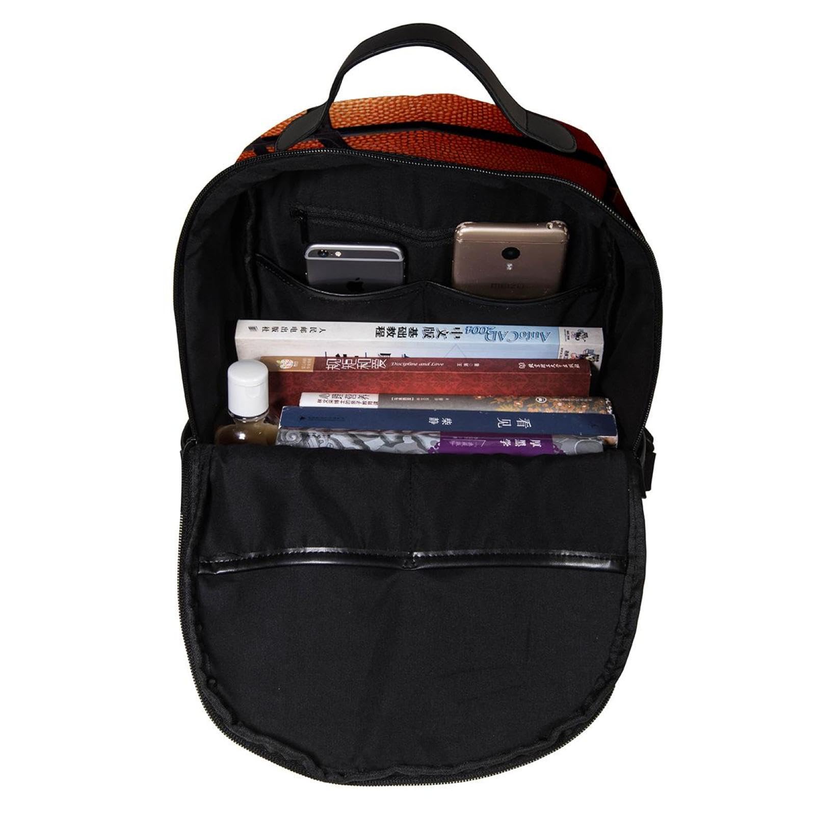 Premium Travel & Work Backpack - Durable Ball Basketball Wall Texture Design - Perfect for Commuting, Gym, School & Outdoor Adventures