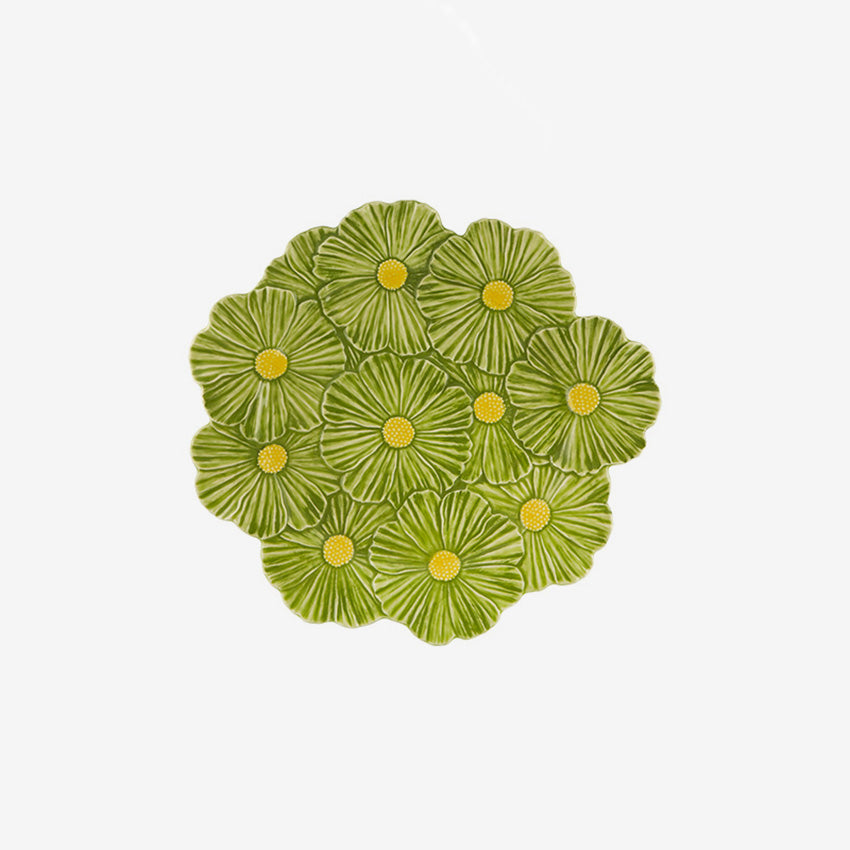 Bordallo Pinheiro Maria Flor Charger Plate - Hand-Painted Ceramic Dinner Plate for Elegant Dining & Home Decor - Perfect for Weddings, Parties & Special Occasions