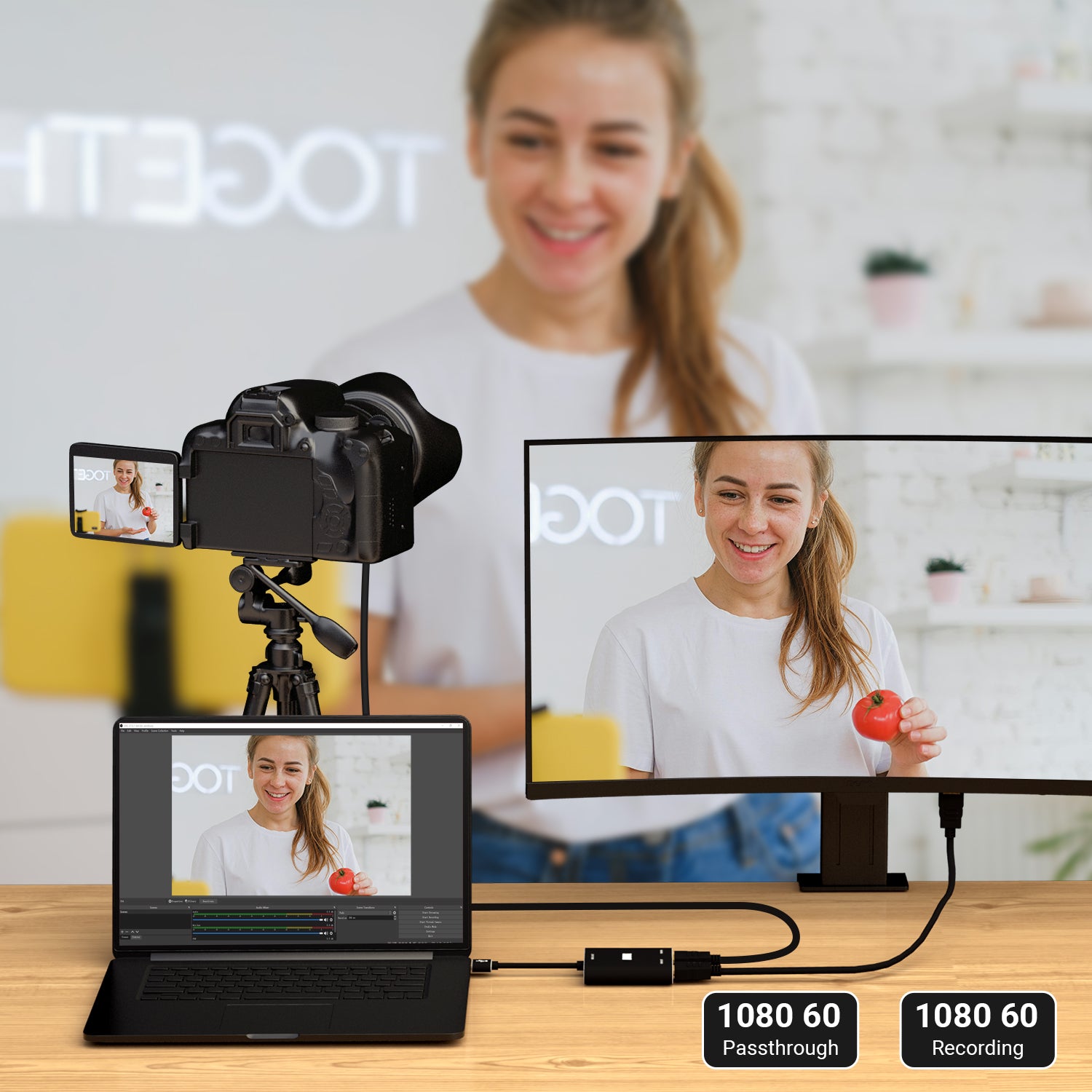 August VGB500 HDMI Passthrough Video Capture Card - 4K Game Capture Device for PC, OBS Streaming & Recording | Perfect for Twitch, YouTube Live & PS5/Xbox Gameplay