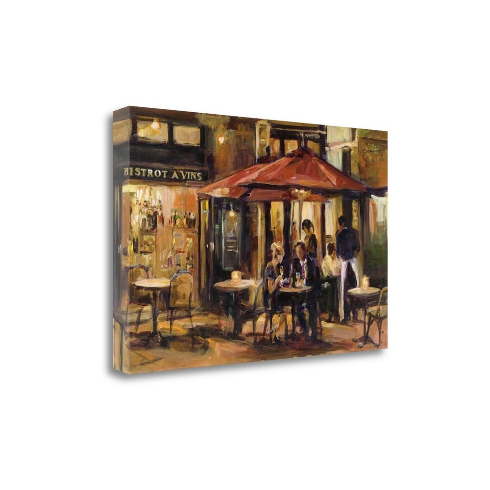 Bistrot A Vins Warm by Marilyn Hageman - Premium Giclee Print on Gallery Wrapped Canvas - Perfect for Living Room, Bedroom & Office Wall Decor