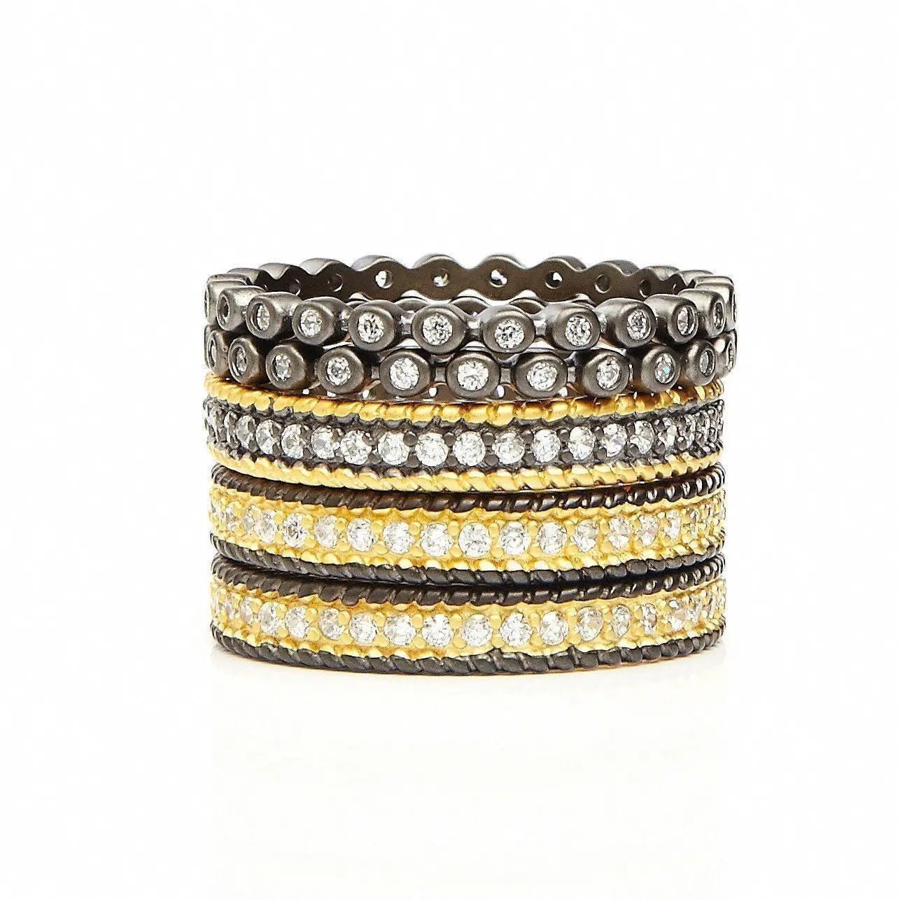My Very First 5 Stack Ring Set - Trendy Adjustable Stackable Rings for Women - Perfect for Layering, Everyday Wear & Gift Giving