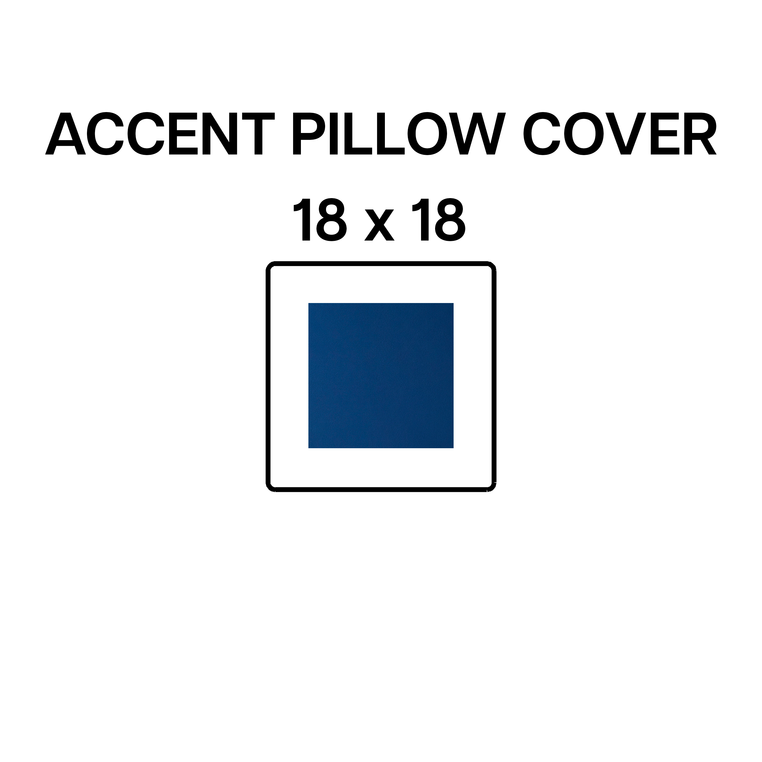 18x18 Inch Sapphire Blue Decorative Throw Pillow Cover - Soft Accent Cushion Cover for Sofa, Bed, Chair - Home Decor Living Room Bedroom Accessories