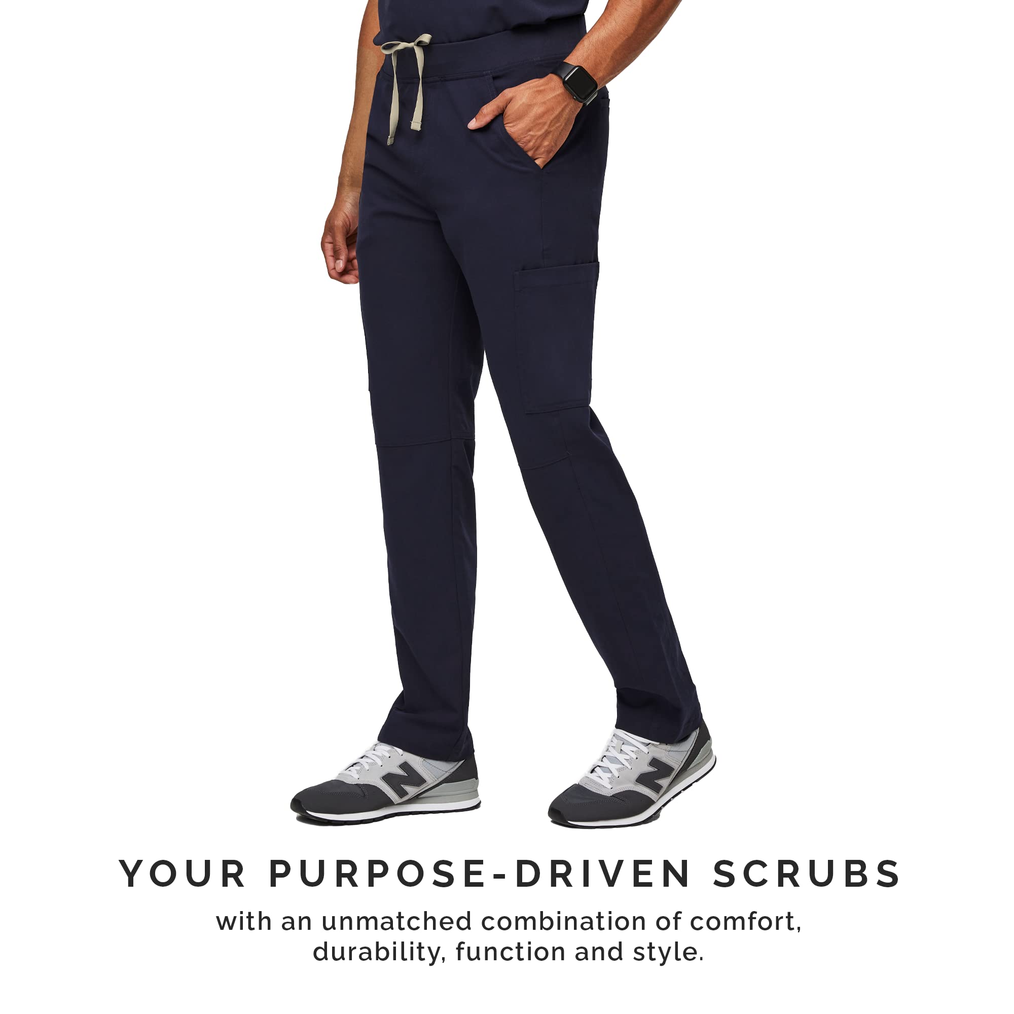 FIGS Axim Cargo Scrub Pants for Men - Classic Fit, Straight Leg, 7 Functional Pockets, 4-Way Stretch Fabric, Anti-Wrinkle Medical Scrubs | Perfect for Doctors, Nurses & Healthcare Professionals