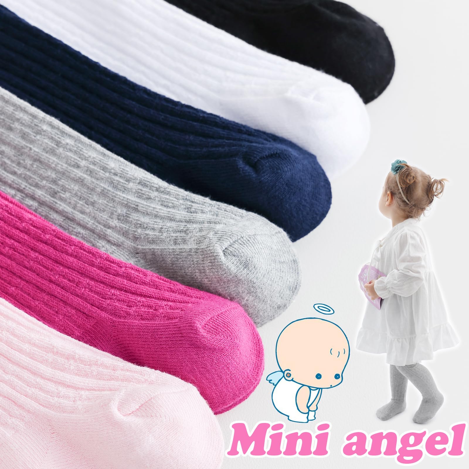 Baby Cable Knit Tights - Soft Cotton Warm Leggings for Toddlers | Cozy Winter Stockings & Pantyhose for Playtime, Daycare & Family Outings