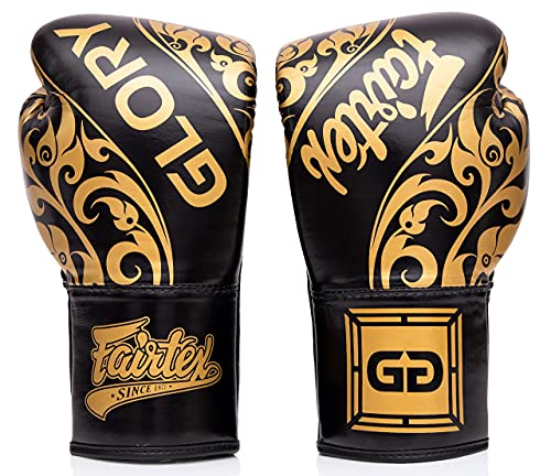 Fairtex BGLG2 Professional Kickboxing Gloves - Premium Laced Training Gloves for Muay Thai, Boxing & MMA - Ideal for Sparring, Heavy Bag Work & Competition