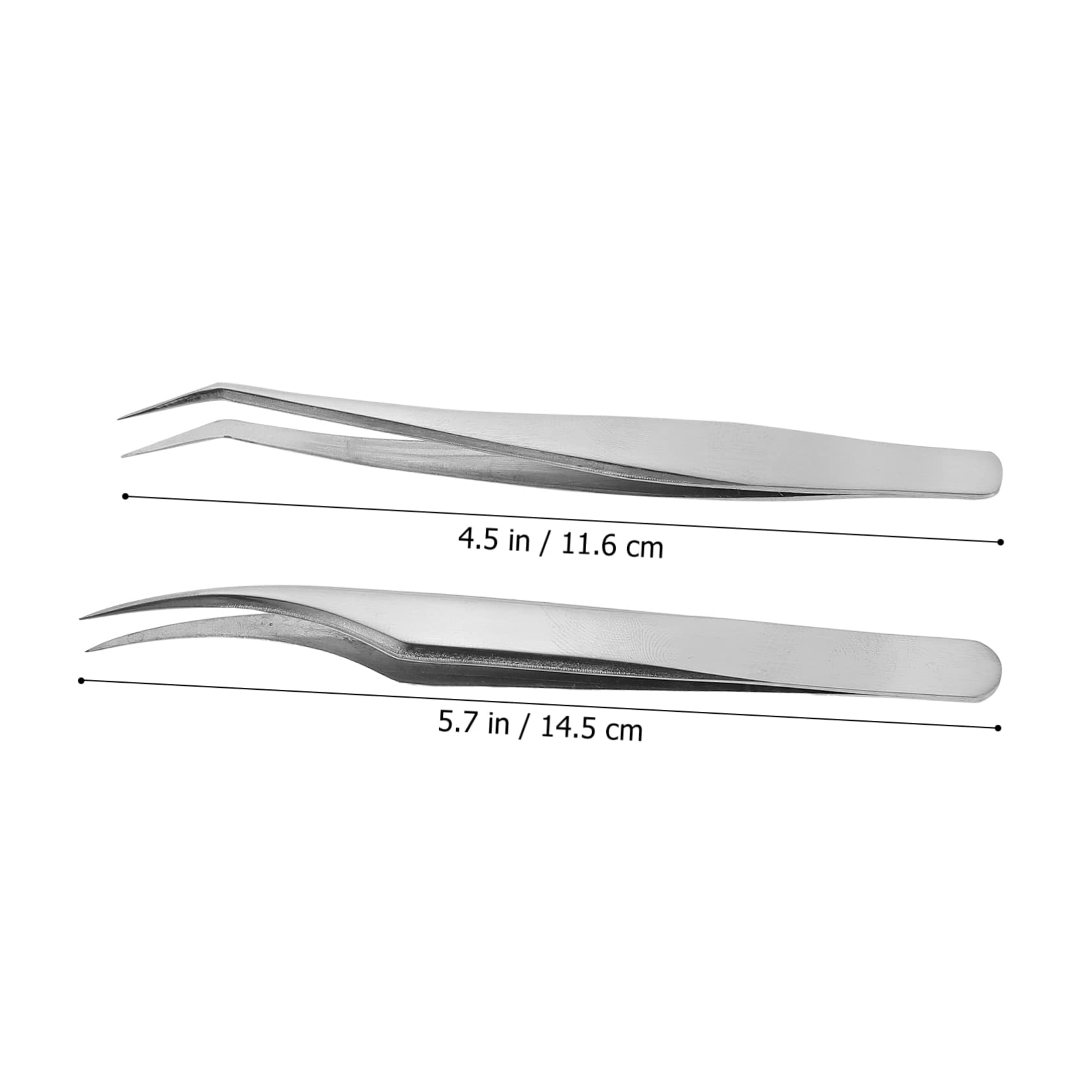 Baluue 2Pcs Professional Eyelash Extension Tweezers - Ultra Fine Precision Lash Grafting Tweezers for Salon & Home Use - Essential Eyelash Beauty Tools Set for Perfect Lash Extensions & Volume Lashes