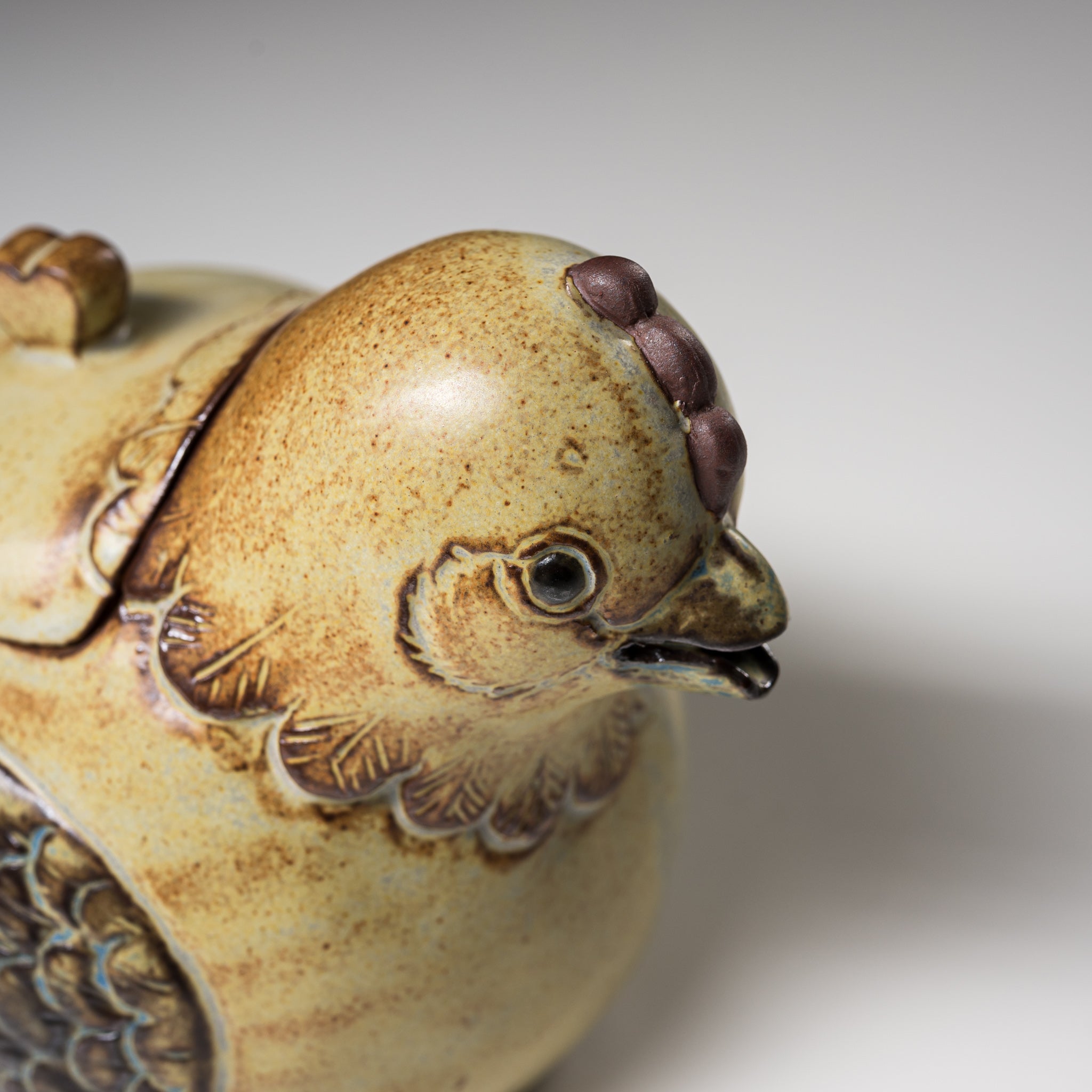 Seto Ware KASHIWA Animal Teapot - Handcrafted Japanese Ceramic Chicken Teapot with Traditional Glaze | Perfect for Tea Ceremonies, Home Decor & Unique Gifts