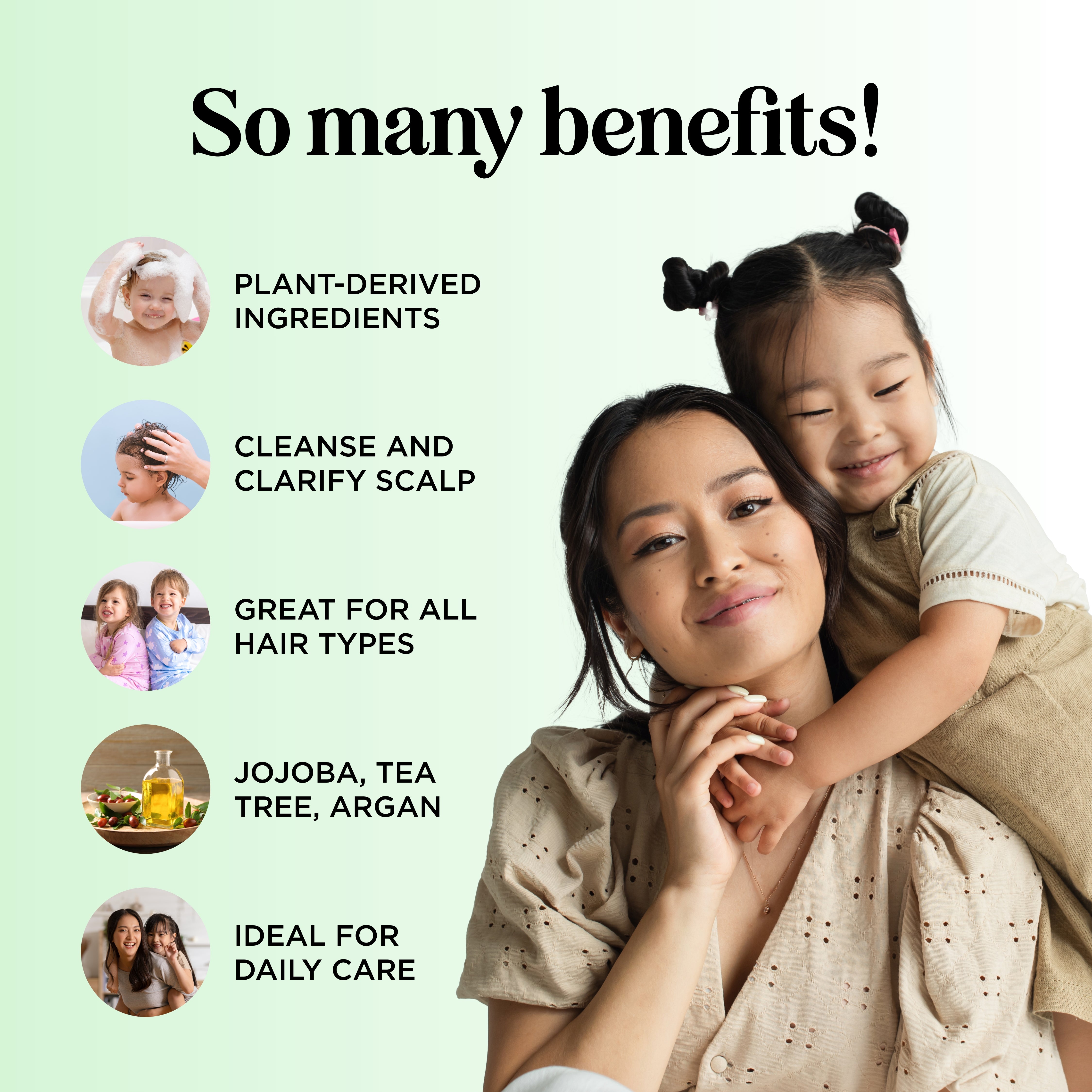 Best Kids Scalp Care Shampoo for Sensitive Skin - Gentle & Tear-Free Formula for Daily Use - Perfect for Children with Dry, Itchy Scalp or Cradle Cap