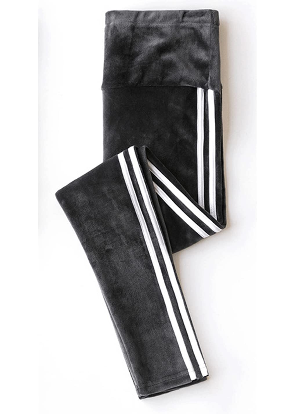 Cozy Winter Maternity Fleece-Lined Velvet Sweatpants for Pregnant Women - Warm Over Bump Pants for Cold Weather & Indoor Comfort