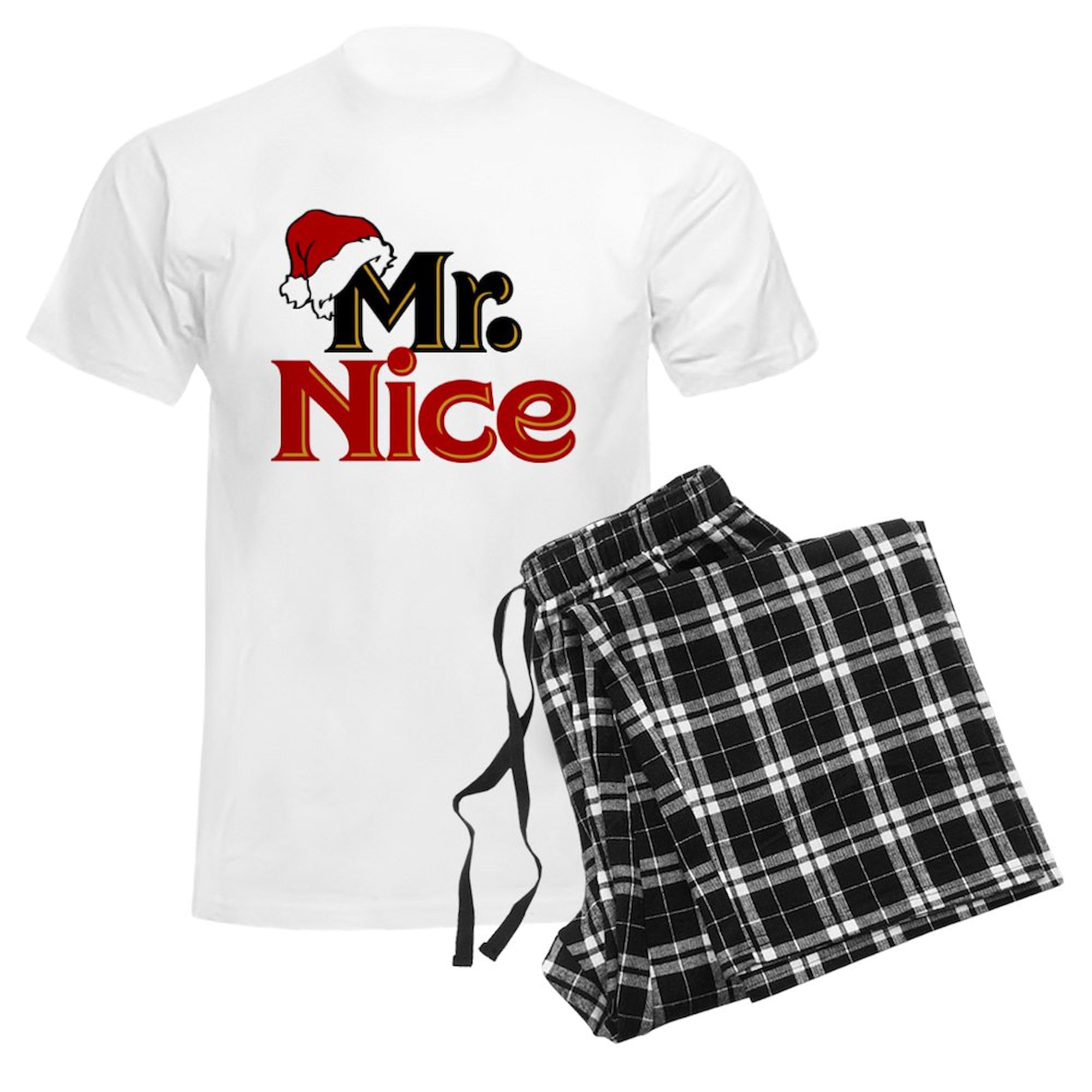 Christmas Mr Nice Men's Light Pajama Set - Comfortable Novelty Sleepwear for Holiday & Winter Nights - Cozy PJs for Christmas Gifts, Family Gatherings & Relaxing at Home