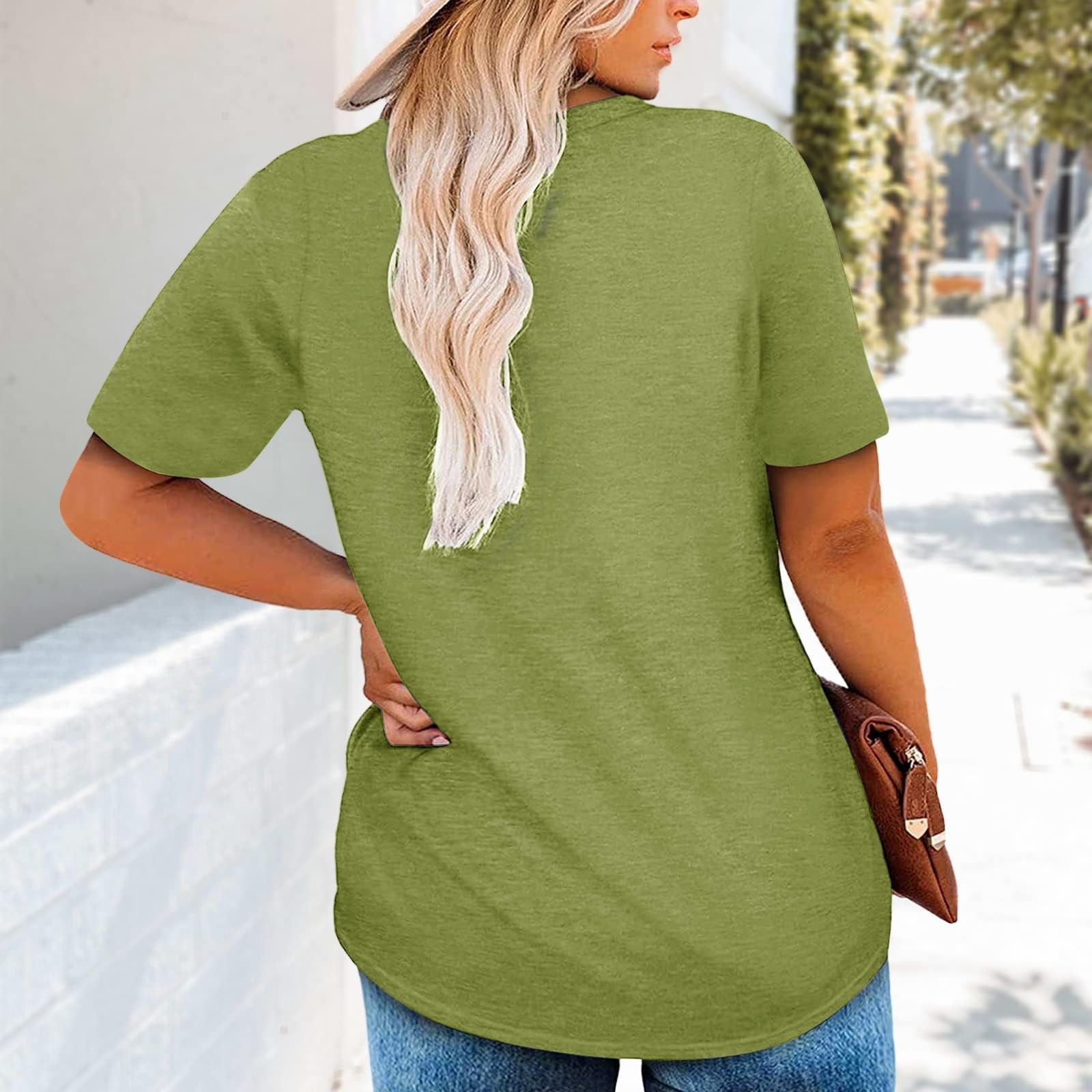 HDLTE Women's Plus Size Short Sleeve Graphic T-Shirt - Casual Comfort Tee for Everyday Wear, Lounge & Outings