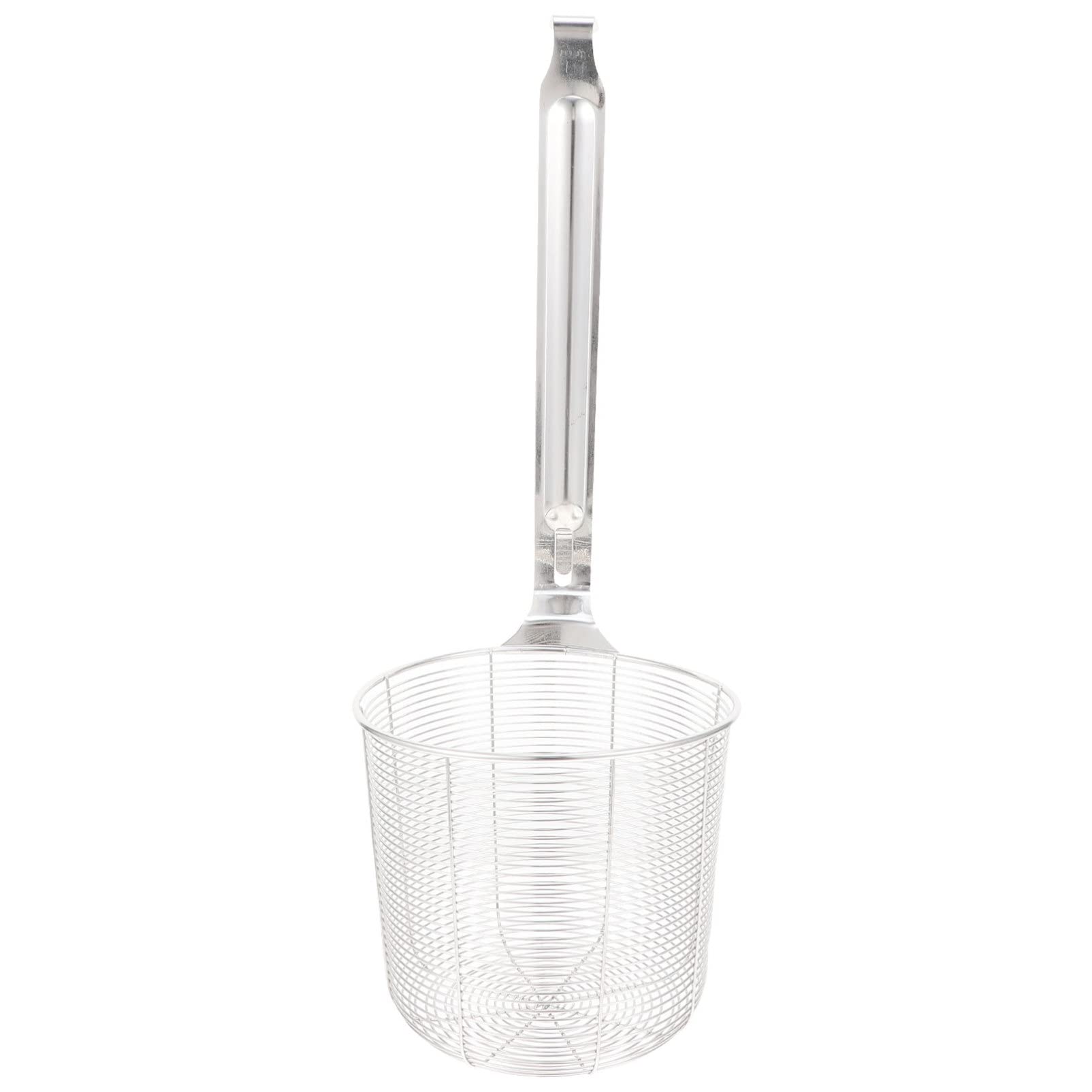 HEMOTON Stainless Steel Fine Mesh Colander - 1pc Powder Fence Pasta Basket Strainer with Long Handle for Cooking, Spaghetti & Restaurant Use | Ideal for Draining, Washing Vegetables & Food Prep
