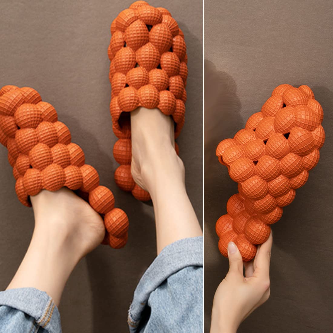 Kvikci Funny Bubble Slippers - Massaging House Shoes with Creative Bubble Pillow Design - Unisex Comfort Slides for Beach, Home & Relaxation - Perfect Spa, Lounge & Indoor/Outdoor Wear
