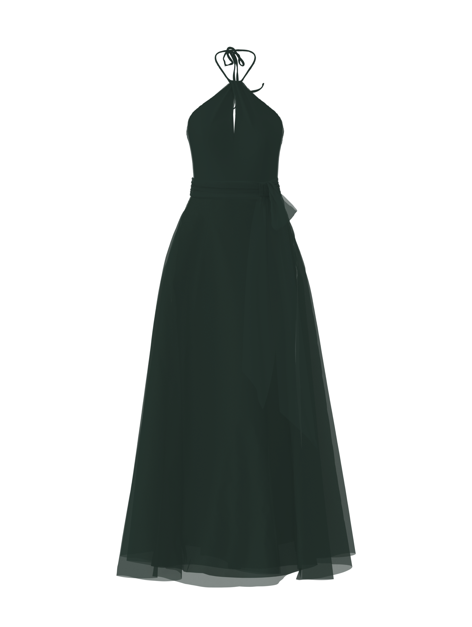 Colby Bodice & Cerisa Skirt Set with Sash Belt - Elegant Hunter Green Outfit for Women | Perfect for Weddings, Parties, and Special Occasions