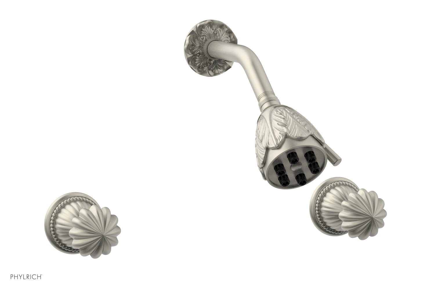 GEORGIAN & BARCELONA Two Handle Shower Set K3361 - Chrome Bathroom Faucet with Cross Handles for Modern & Traditional Home Decor - Perfect for Master Bath, Guest Bath, and Spa-Like Showers