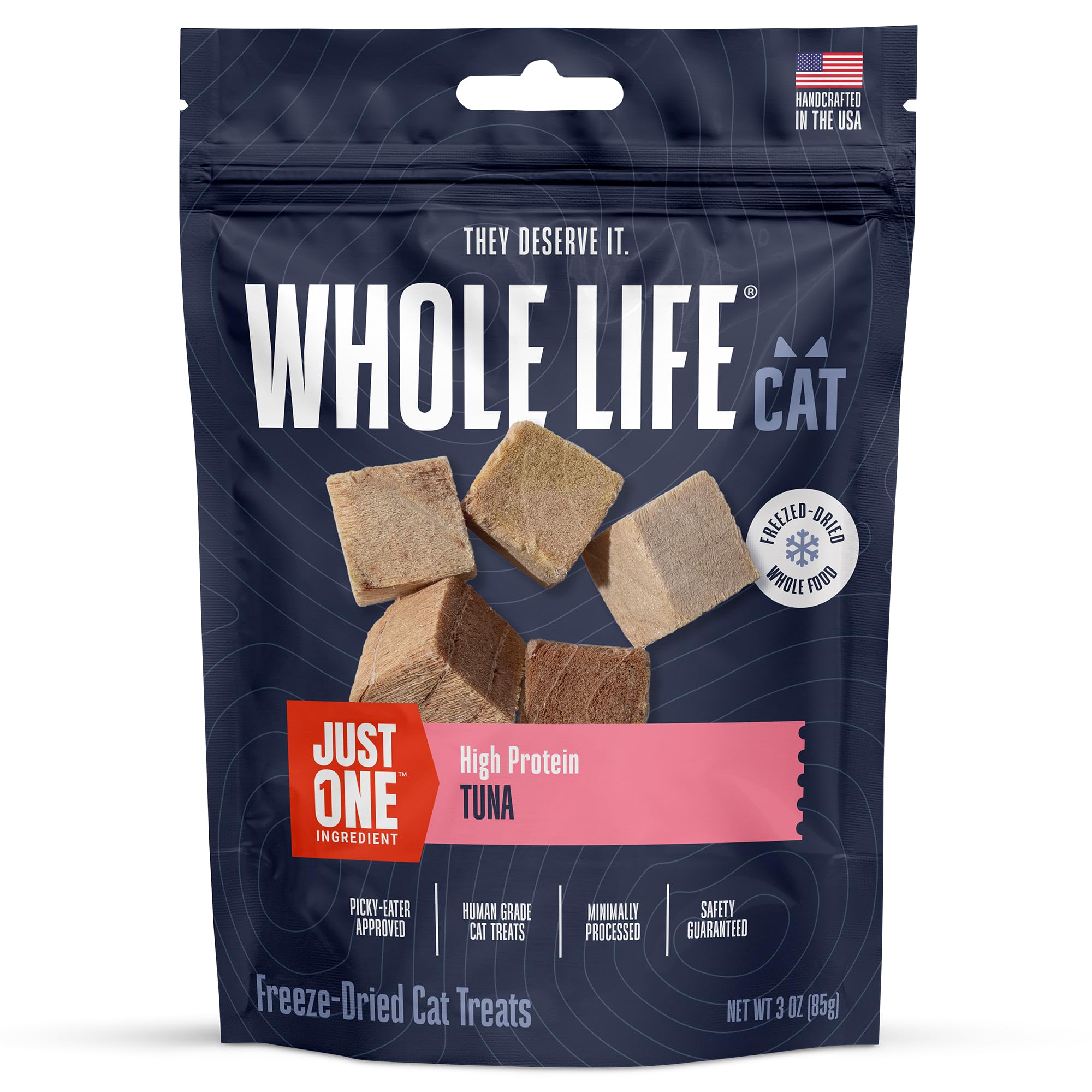 Premium Freeze-Dried Tuna Cat Treats - Human-Grade, High-Protein Snacks for Training & Health - USA-Made Natural Cat Food Topper - 3 oz (Pack of 1) - Perfect for Rewards, Training & Mealtime Boosts