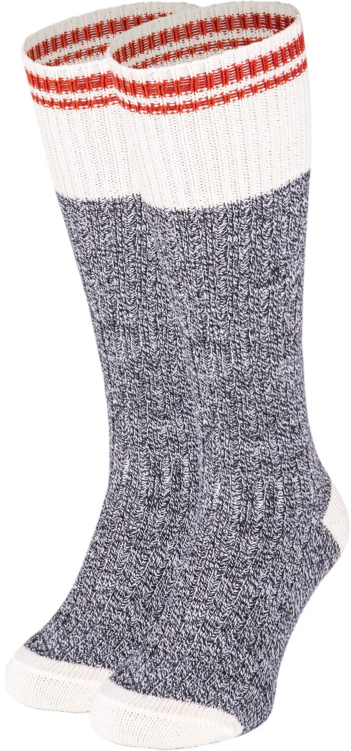 Women's Warm Wool Cabin Socks - Mid-Calf Winter Socks for Hiking, Camping & Home - Soft Cozy Knit Socks for Women