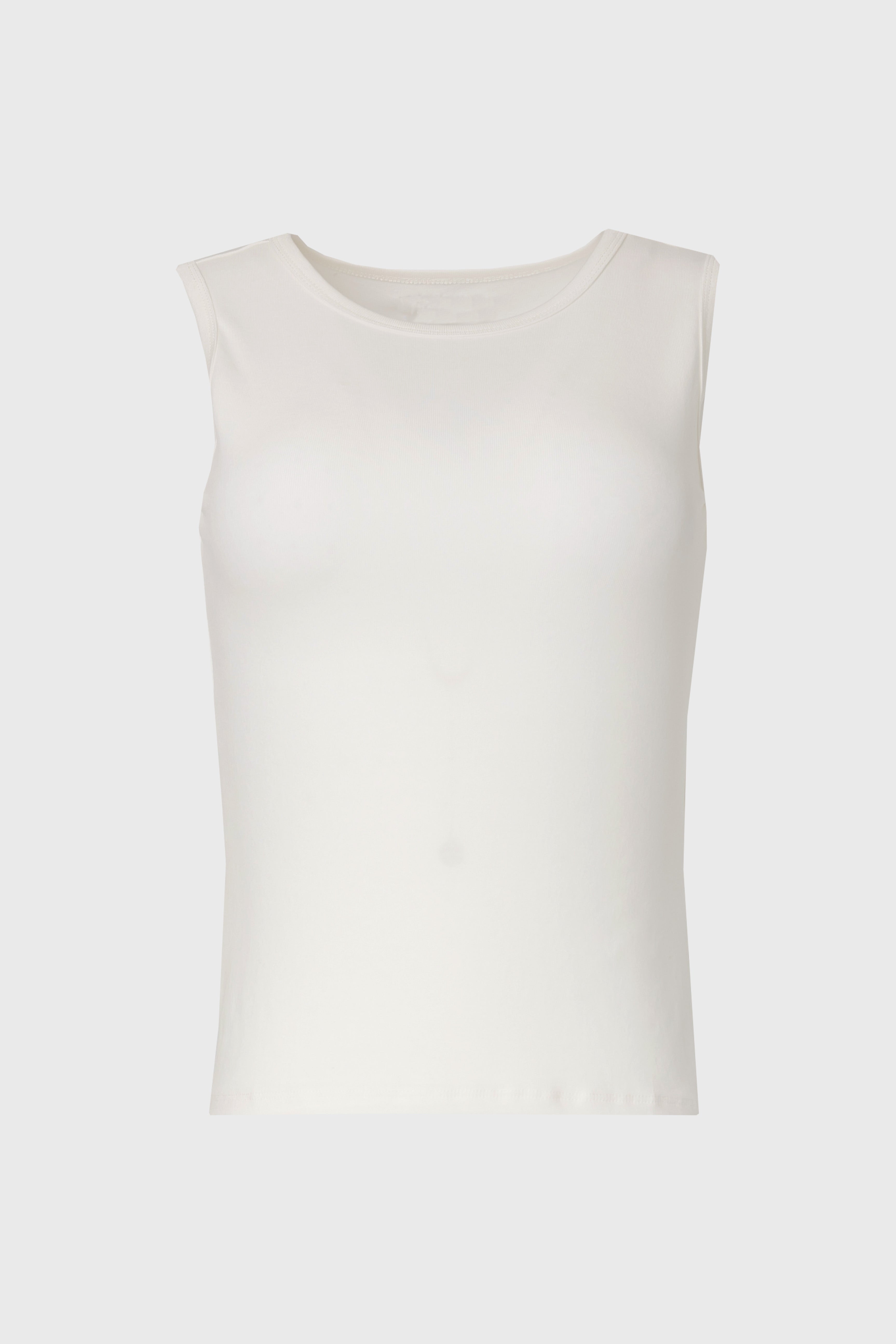 Women's White Solid Cotton Tank Top - Soft Basic Camisole for Layering, Casual Wear & Summer Outfits