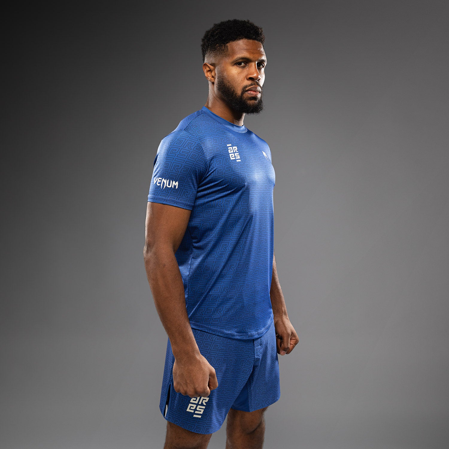 Venum x Ares Men's Dry Tech Shirt - Moisture Wicking Performance T-Shirt for Workout & Training - Royal Blue Athletic Top for MMA, Gym & Sports
