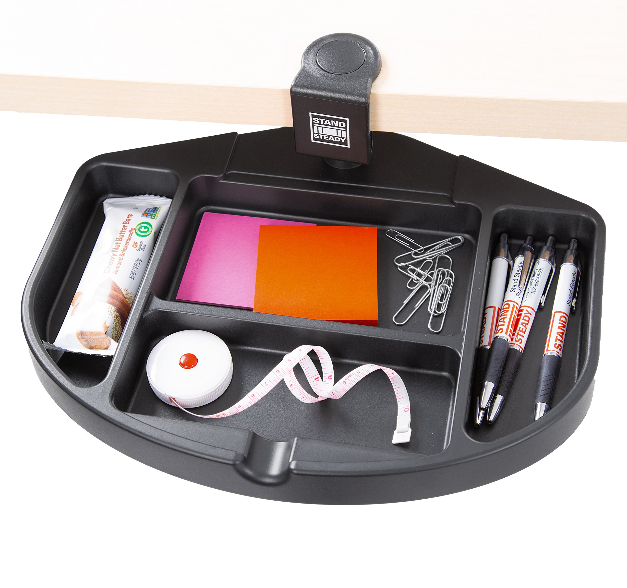Stand Steady Desk Potato - Clamp-On Swivel Pencil Drawer & Organizer | Under Desk Storage for Pens, Pencils, Markers & Office Supplies | Perfect for Home Office, Study Desk & Workspace Organization