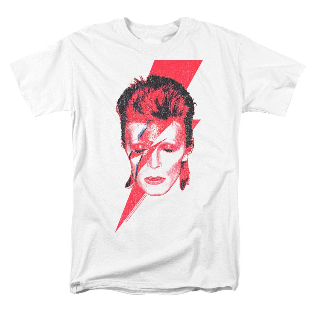 David Bowie Aladdin Sane Vintage Album Cover T-Shirt with Bonus Stickers - Retro Music Merchandise for Concerts & Fan Gifts