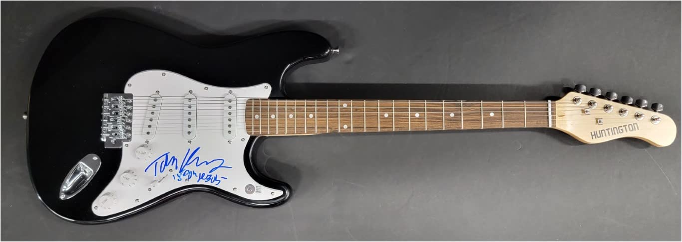 Tom Kenny Autographed Electric Guitar - Hand Signed SpongeBob Collectible Beckett BB76308 - Perfect for Fans, Memorabilia Collectors & Home Decor