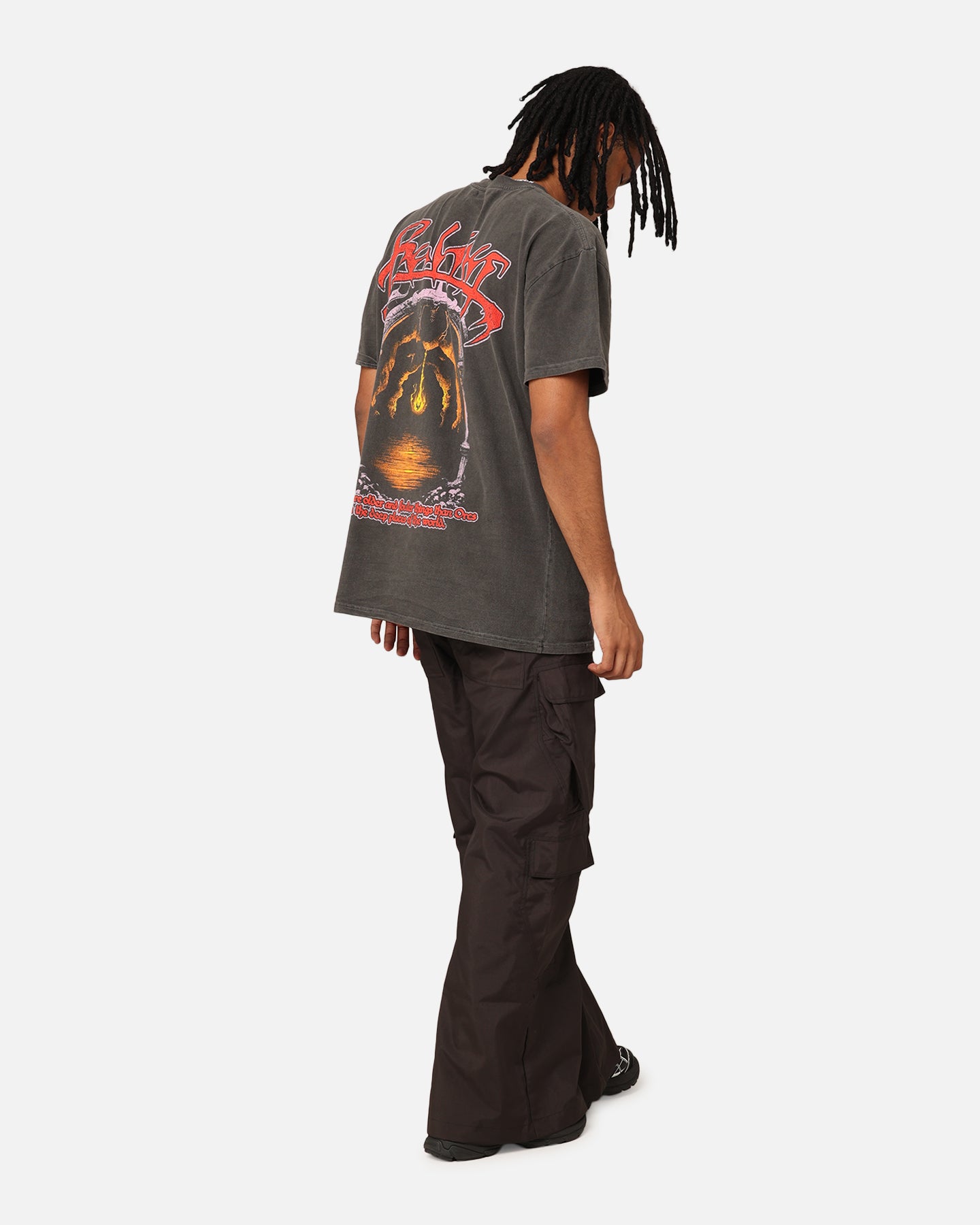 Lord of the Rings Balrog Graphic Heavyweight T-Shirt - Black Vintage Wash | American Thrift | Casual Wear, Cosplay & Fantasy Fan Merchandise