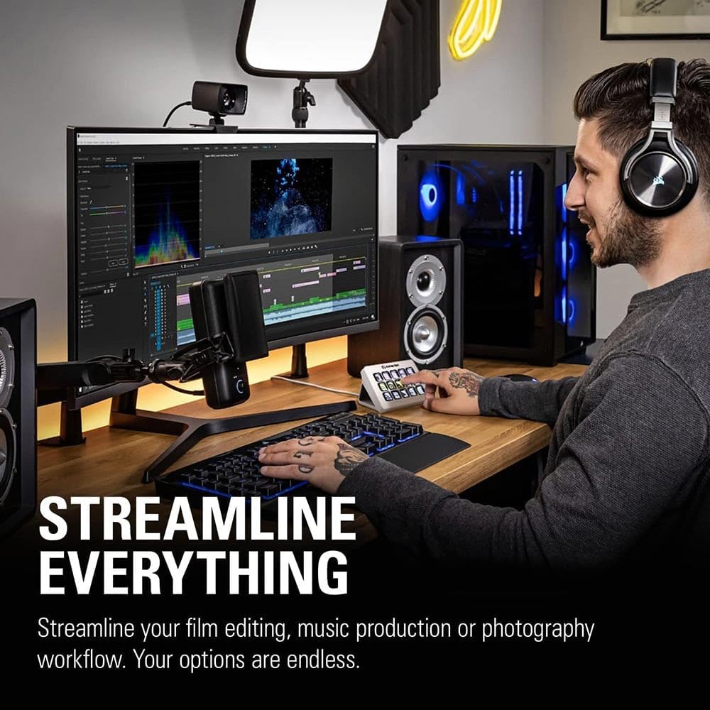 Elgato Stream Deck MK.2 White - 15 Key Studio Controller for Live Streaming | Custom Macros for OBS, Twitch & YouTube | Compatible with Mac & PC | Perfect for Gamers, Content Creators & Podcasters