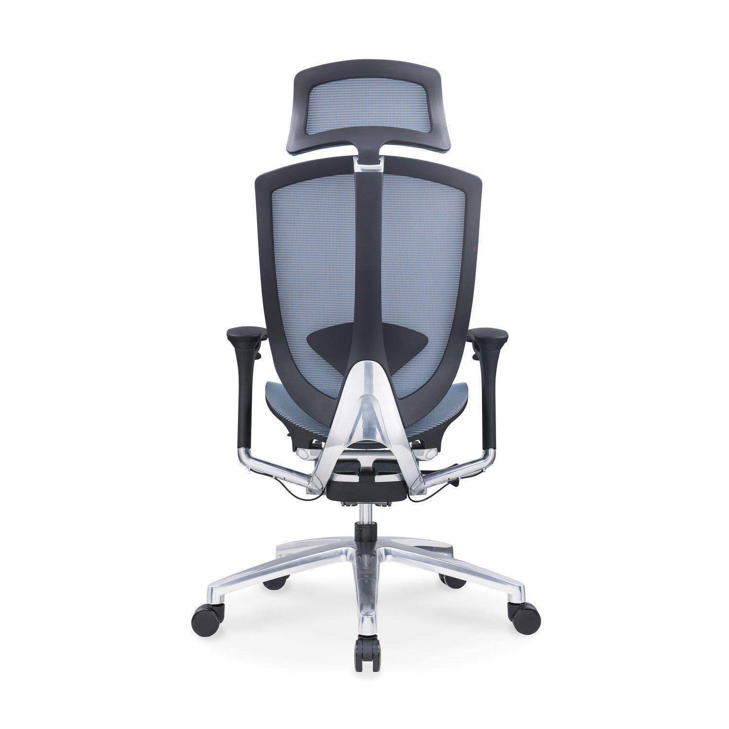 Ergonomic Gamma Blue Office Chair with Lumbar Support - Adjustable Height Swivel Task Chair for Home & Office Workspace - Perfect for Long Hours of Sitting, Gaming, and Remote Work