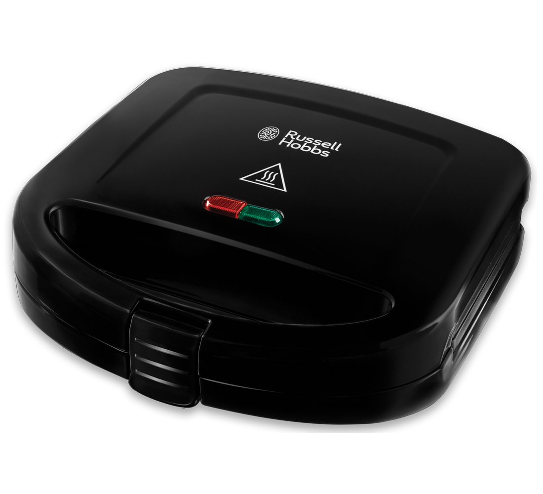 Russell Hobbs 24520-56 2-Slice Sandwich Maker - Black | Non-Stick Surface, Adjustable Temperature | Perfect for Breakfast, Lunch & Quick Snacks at Home or Office