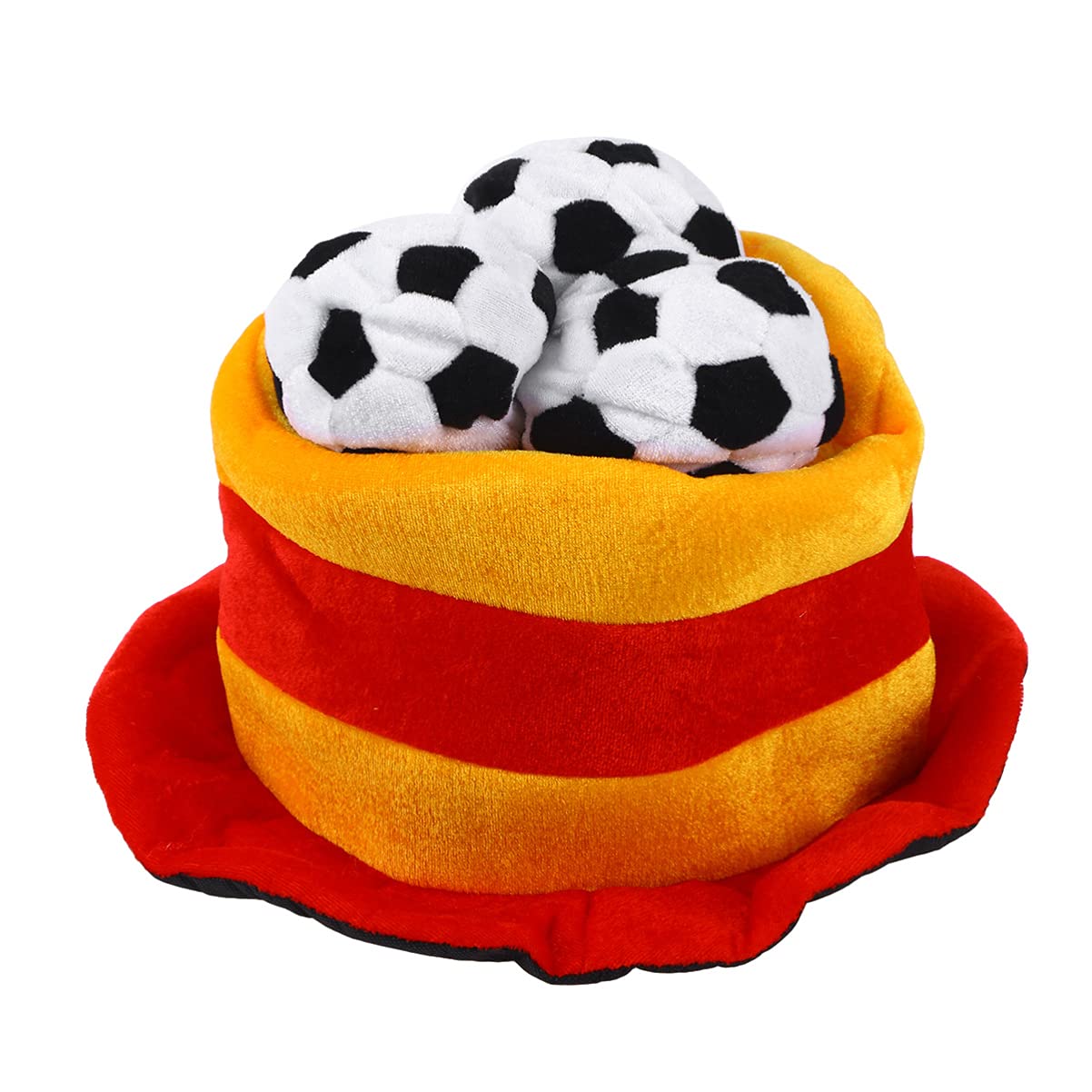 Bestoyard Plush Football Bucket Hat - Soccer Fan Party Hat for Cheering, Photo Props & Nightclub Apparel - Football Shape Wide Brim Hat for Men & Women - Perfect for World Cup, Match Days & Themed Parties
