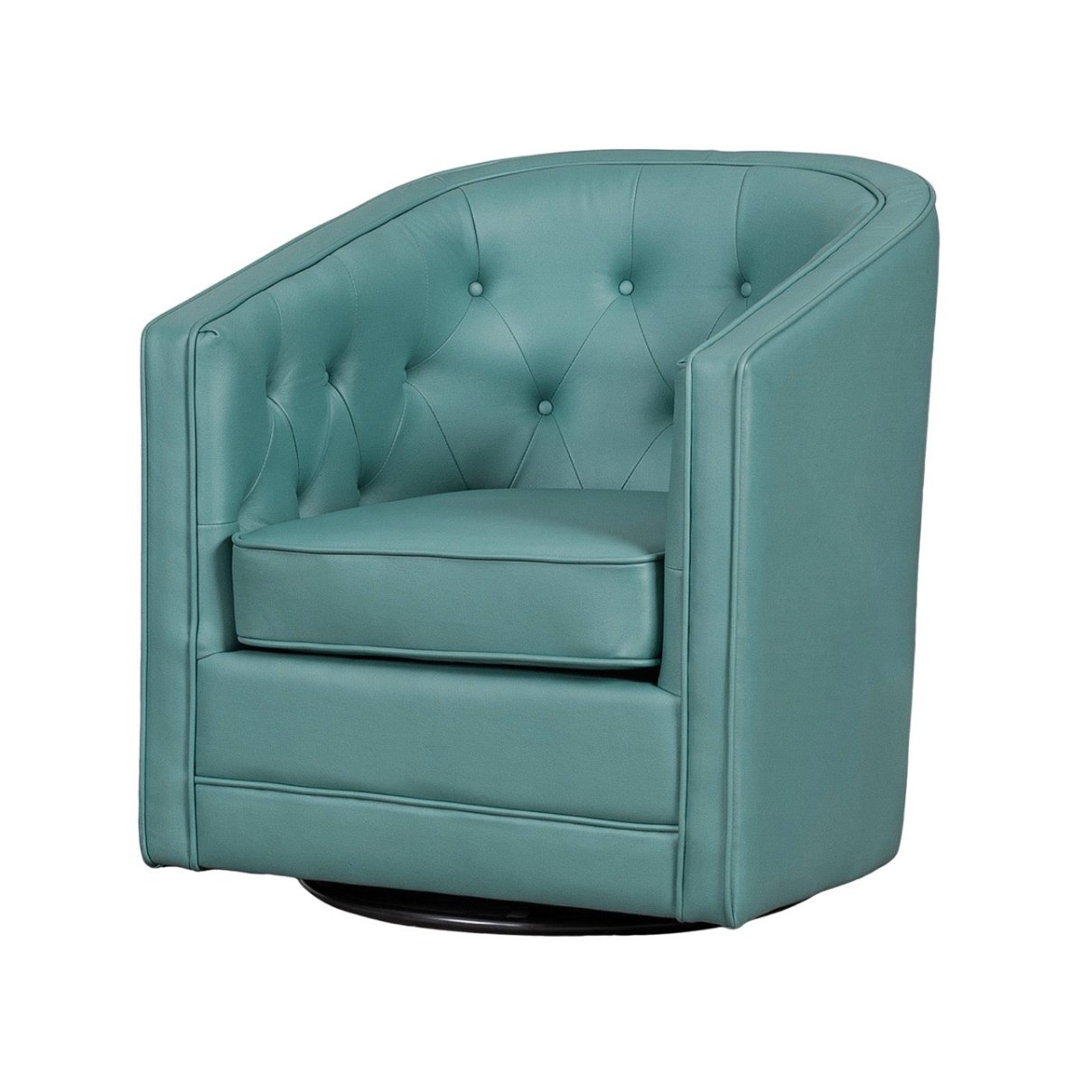 Premium Caddo Swivel Chair with Genuine Leathaire Upholstery - 360-Degree Rotation for Home Office, Living Room, or Study