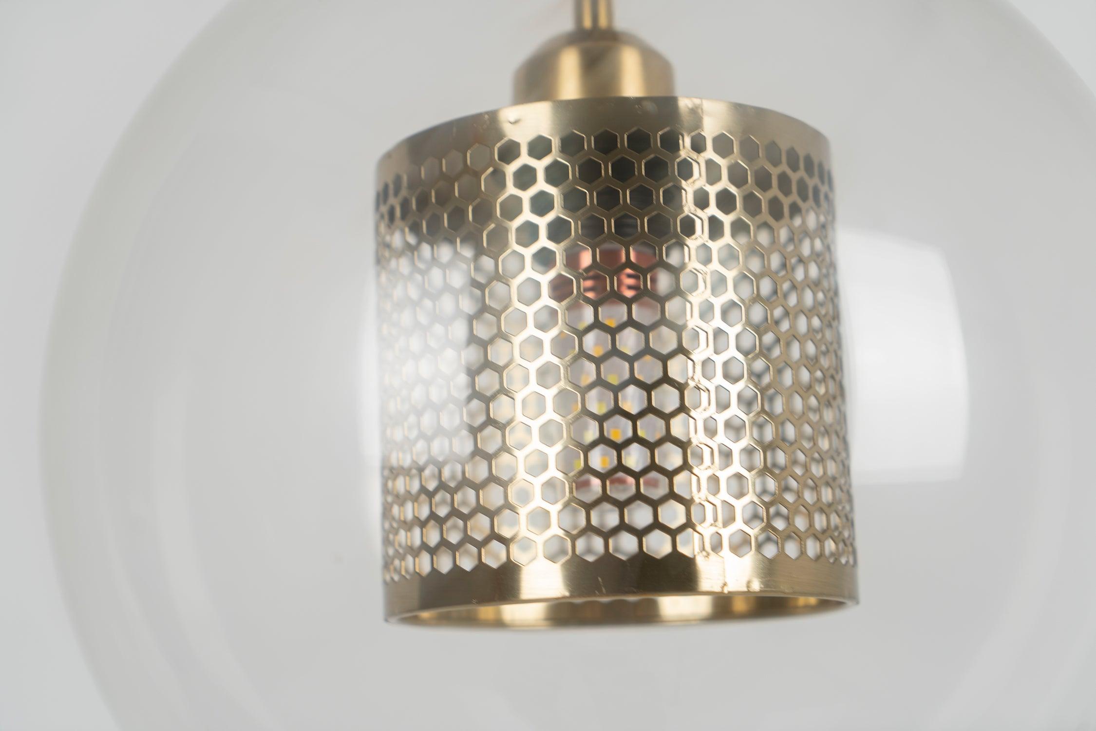 Chiswick Glass Pendant Light - Modern Hanging Ceiling Lamp for Kitchen Island, Dining Room & Bedroom Lighting