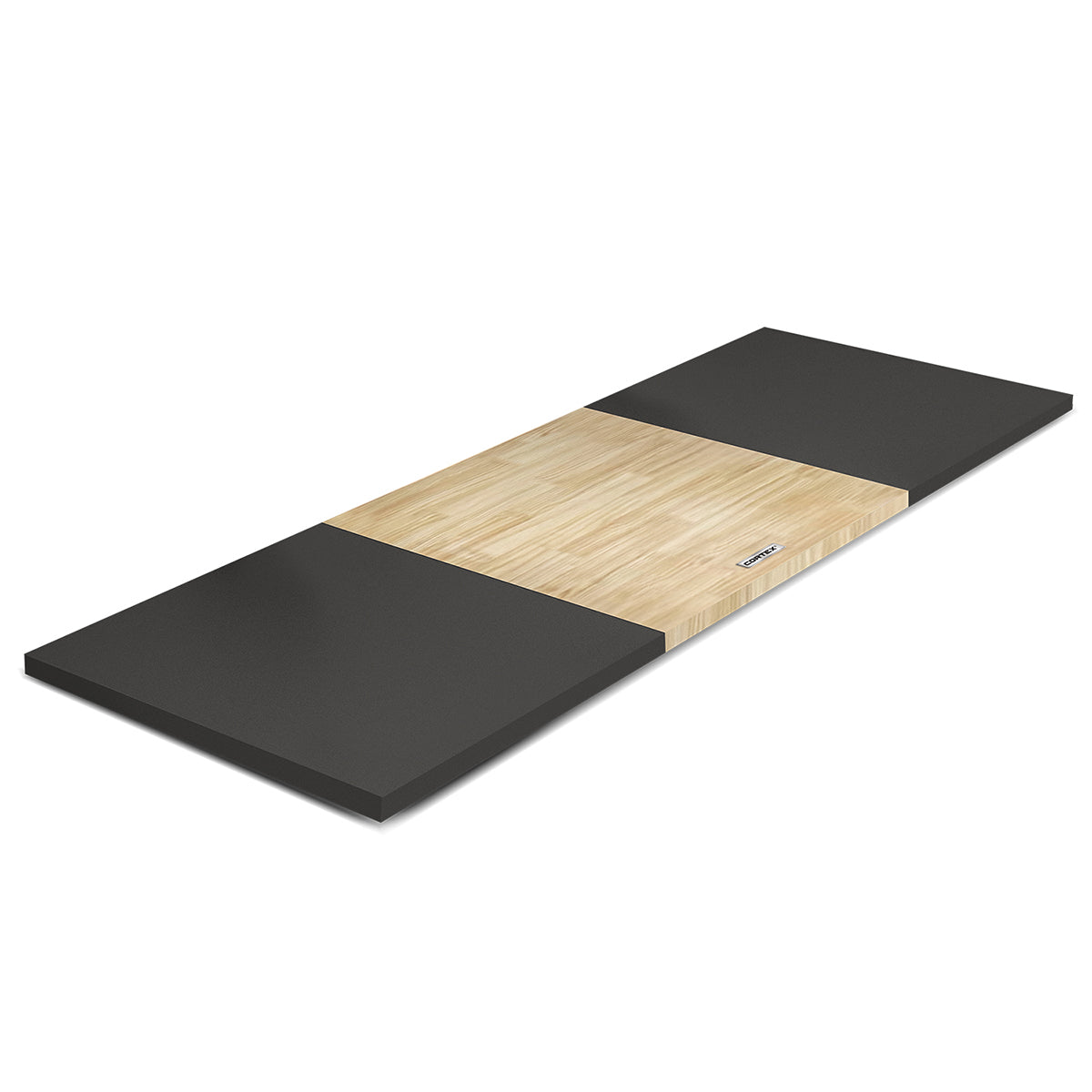 CORTEX 50mm Weightlifting Platform V2 with Dual Density Mats - Natural (3m x 1m) | Home Gym Equipment for CrossFit, Powerlifting & Strength Training