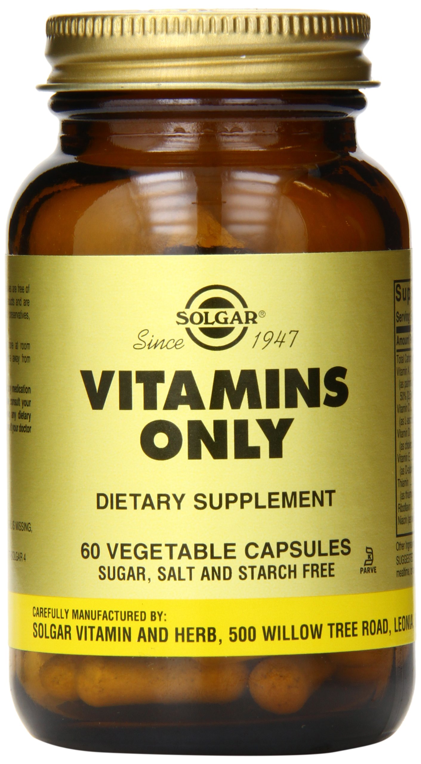 Solgar Vegetable Capsules - 60 Count | 100% Plant-Based Vitamins & Supplements for Daily Wellness & Immune Support | Perfect for Vegan & Vegetarian Diets