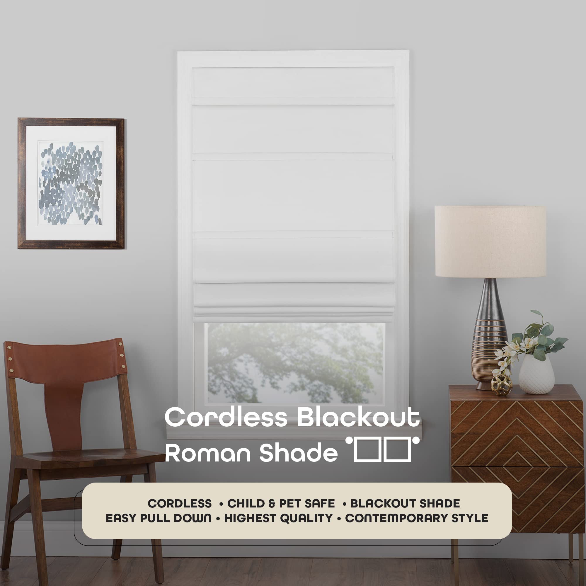 Achim Home Décor Cordless Roman Shades for Windows - 35
