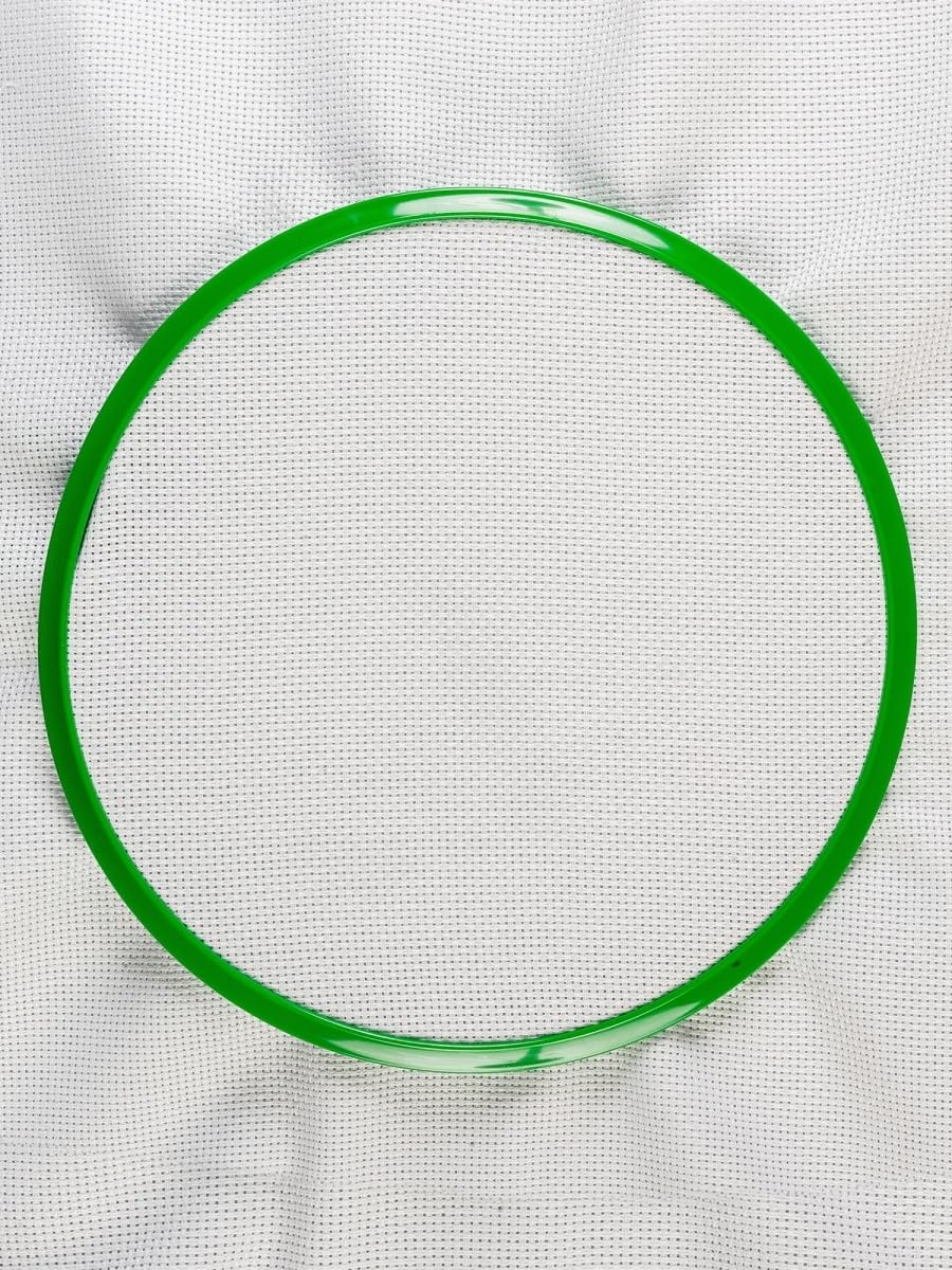 High-Quality Metal Spring Tension Embroidery Hoops for Cross Stitch & Darning - Medium Green Hoop for Perfect Fabric Tension | Ideal for Hand Embroidery, Needlework & Craft Projects