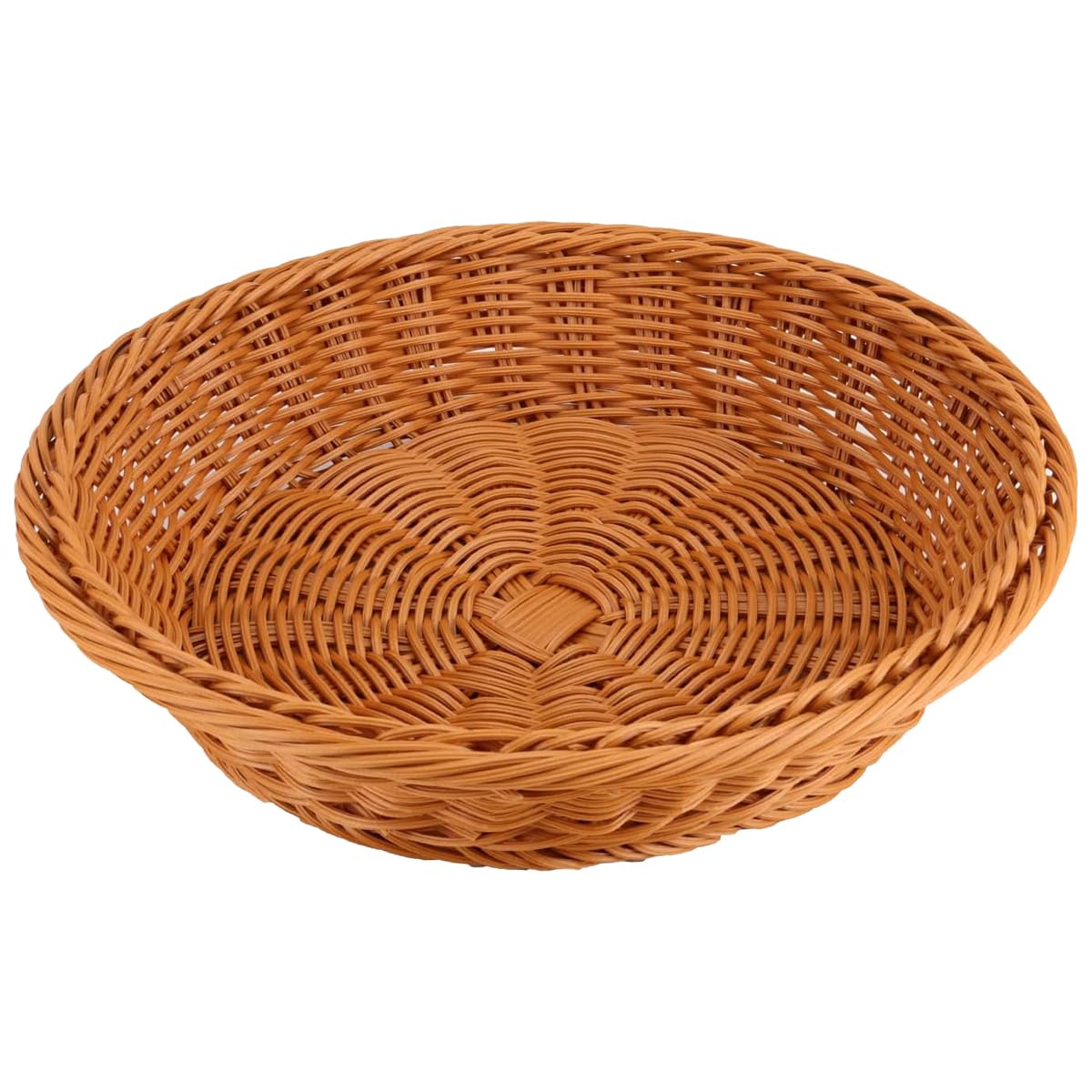 RT&BS Handwoven Wicker Bread Basket - Natural Brown Small Serving Basket for Kitchen, Dining, Restaurant, Picnic & Party | Perfect for Bread, Fruits, Vegetables & Decor