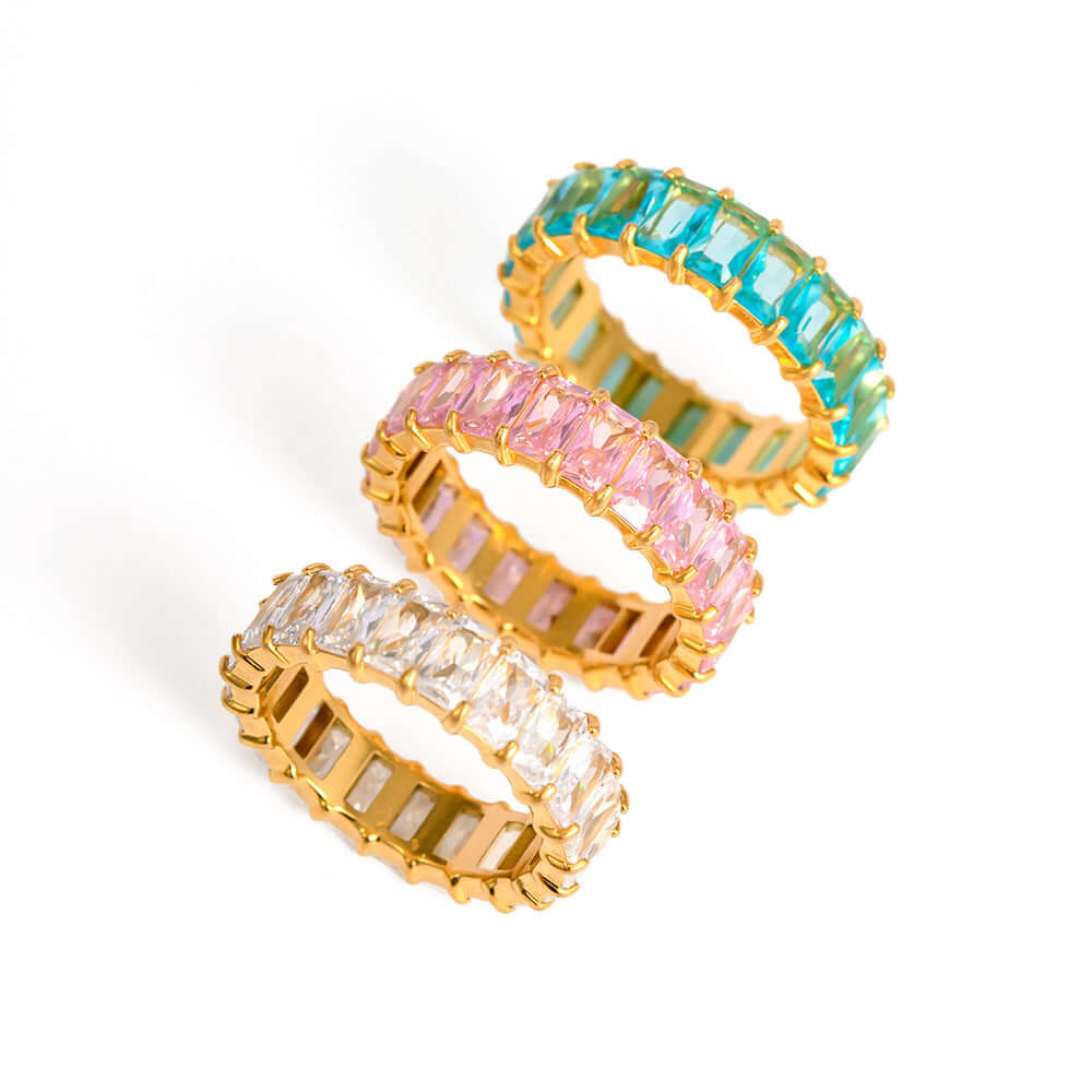 18K Gold Plated Zircon Midi Ring for Women - Elegant Stackable Finger Ring - Perfect for Everyday Wear, Parties & Special Occasions | JDR034