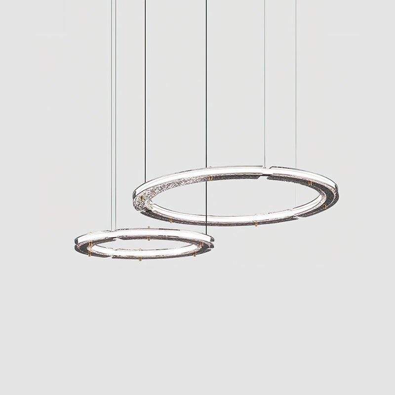 Celestial Rings Chandelier - Elegant Crystal Ceiling Light Fixture for Dining Room, Bedroom & Living Room Decor | Modern Home Lighting for Weddings & Special Events