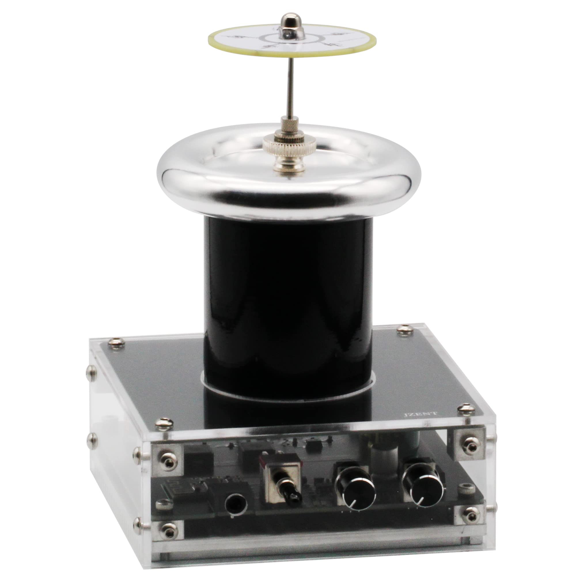 Wireless Tesla Coil Speaker - Bluetooth Plasma Arc Generator for Music, SSTC Desktop Toy & Science Experiment Model JE-28 | Perfect for STEM Education, Physics Demonstrations & Unique Home Decor
