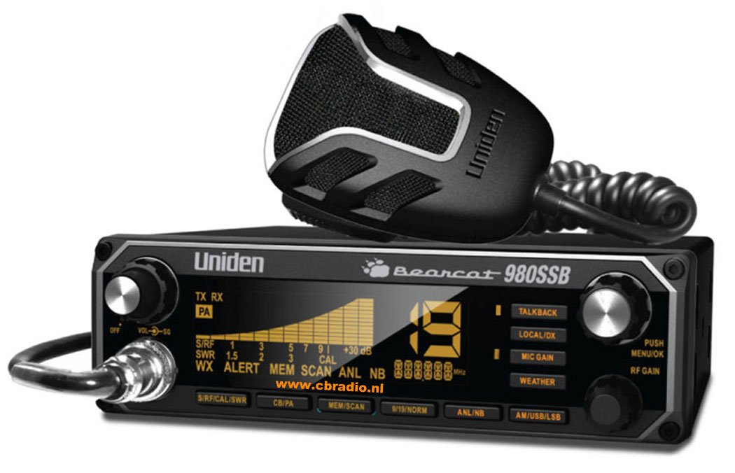 Uniden Bearcat 980SSB 40-Channel CB Radio with SSB USB/LSB & Noise Canceling Microphone - Long Range Communication for Truckers, Off-Roading & Emergency Preparedness