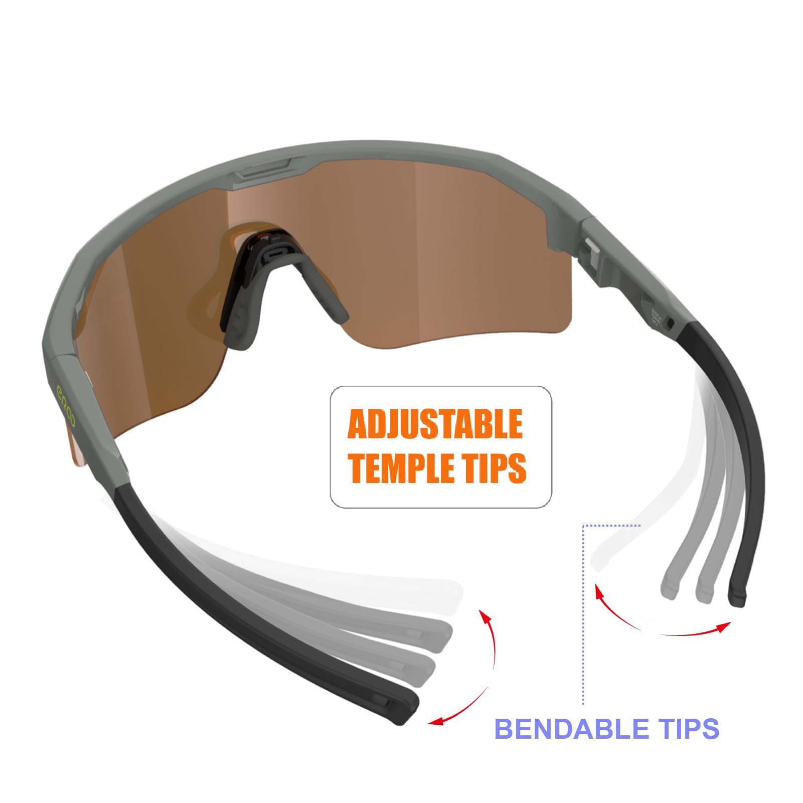 Eazyrun Polarized Sports Sunglasses for Women & Youth - Lightweight Small Frame for Baseball, Softball, Cycling, Running & Pickleball - Perfect for Outdoor Activities & Summer Sports Protection