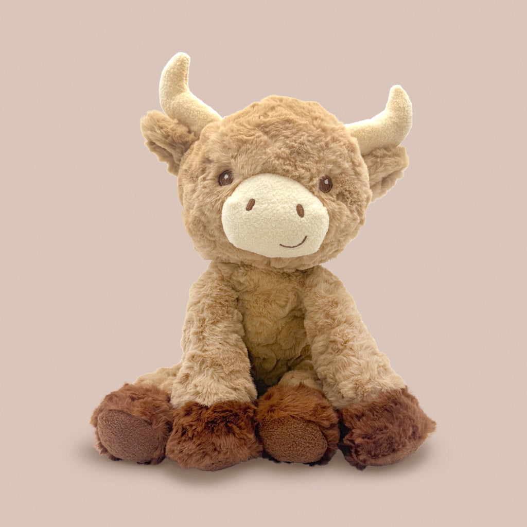 Personalized Highland Cow Plush Toy with Pajamas - Cute Stuffed Animal Gift Set for Kids, Birthday, Christmas & Nursery Decor